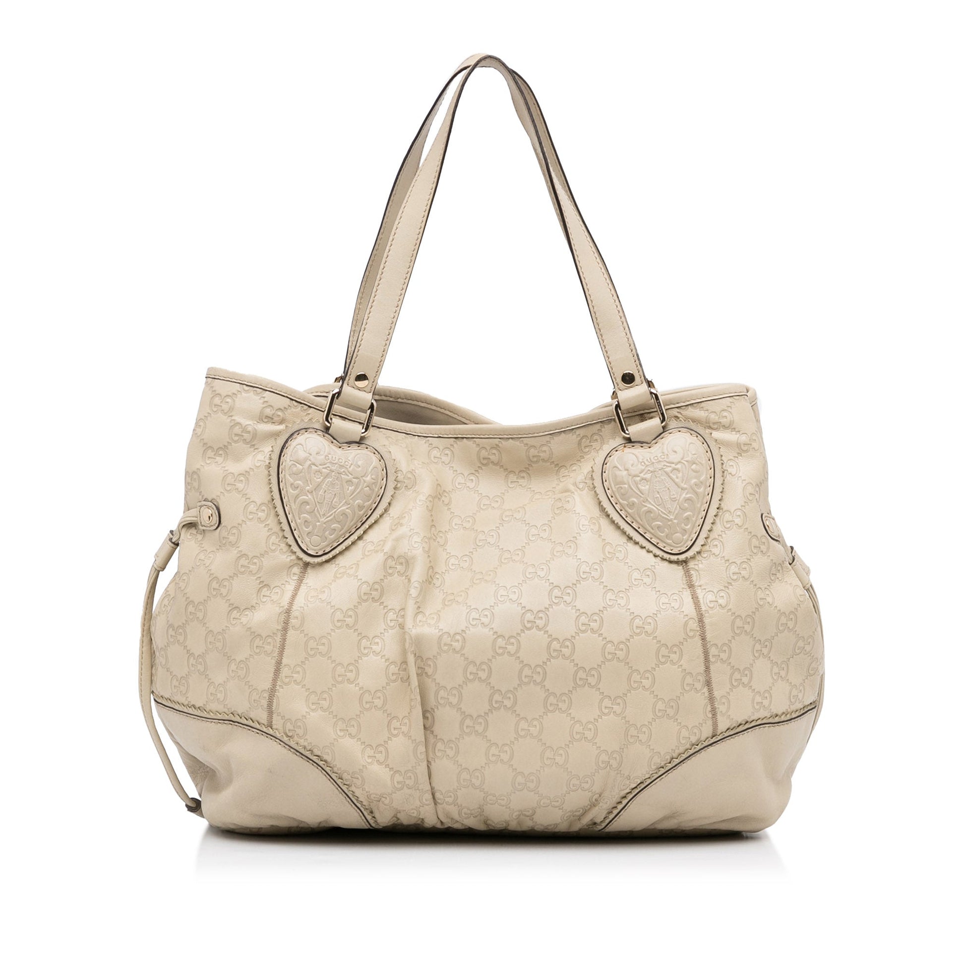 Gucci Guccissima White Leather Tote Style 3