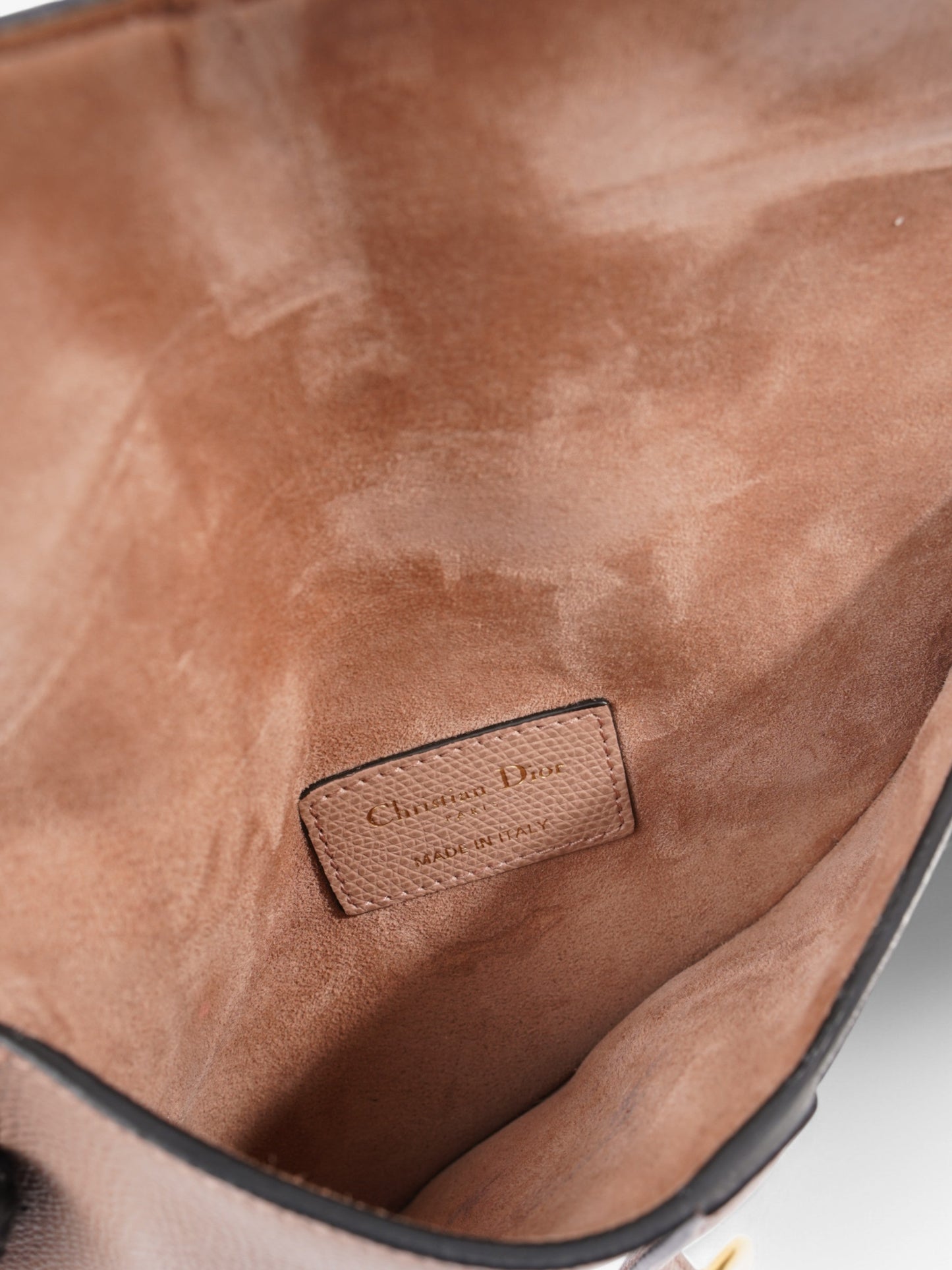 Christian Dior Saddle Belt Bag Rose Beige  Calfskin Leather