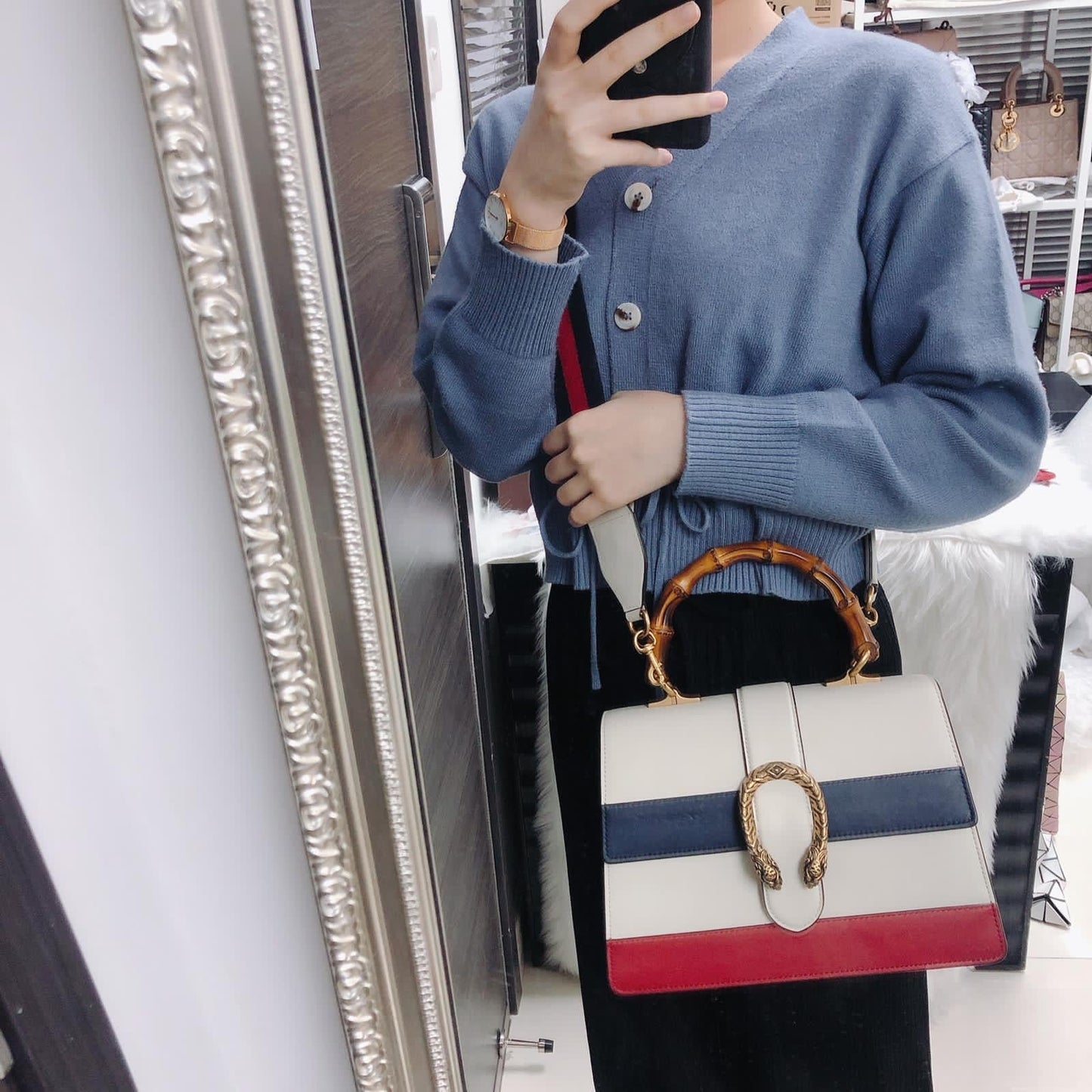 Gucci Leather Mini Shoulder Bag