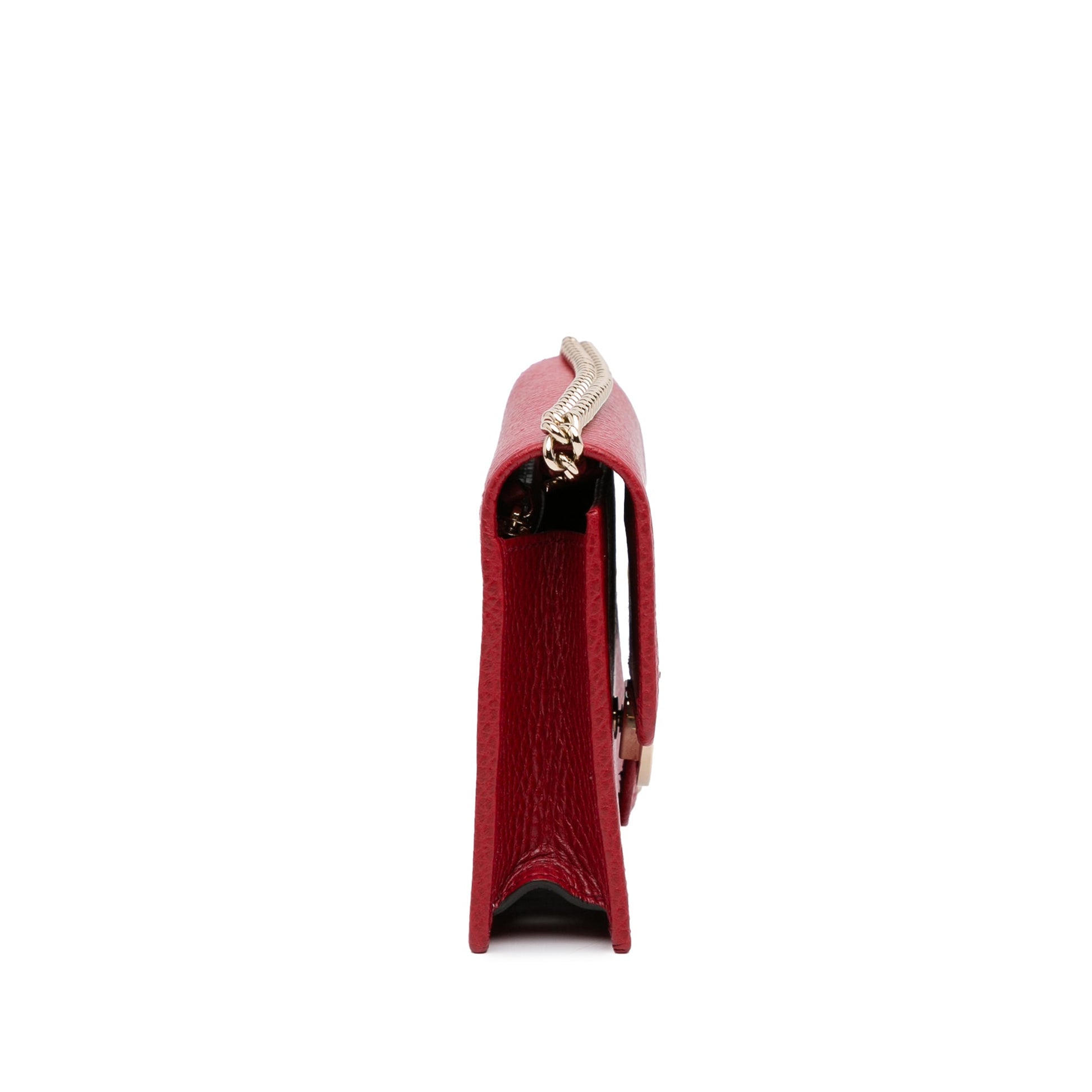 Gucci Interlocking G Red Leather Chain Crossbody Style 2