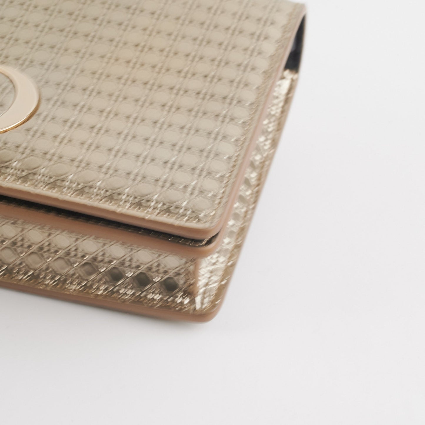 HOLD BC Dior 30 Montaigne Belt Bag With Chain Metallic Patent Gold