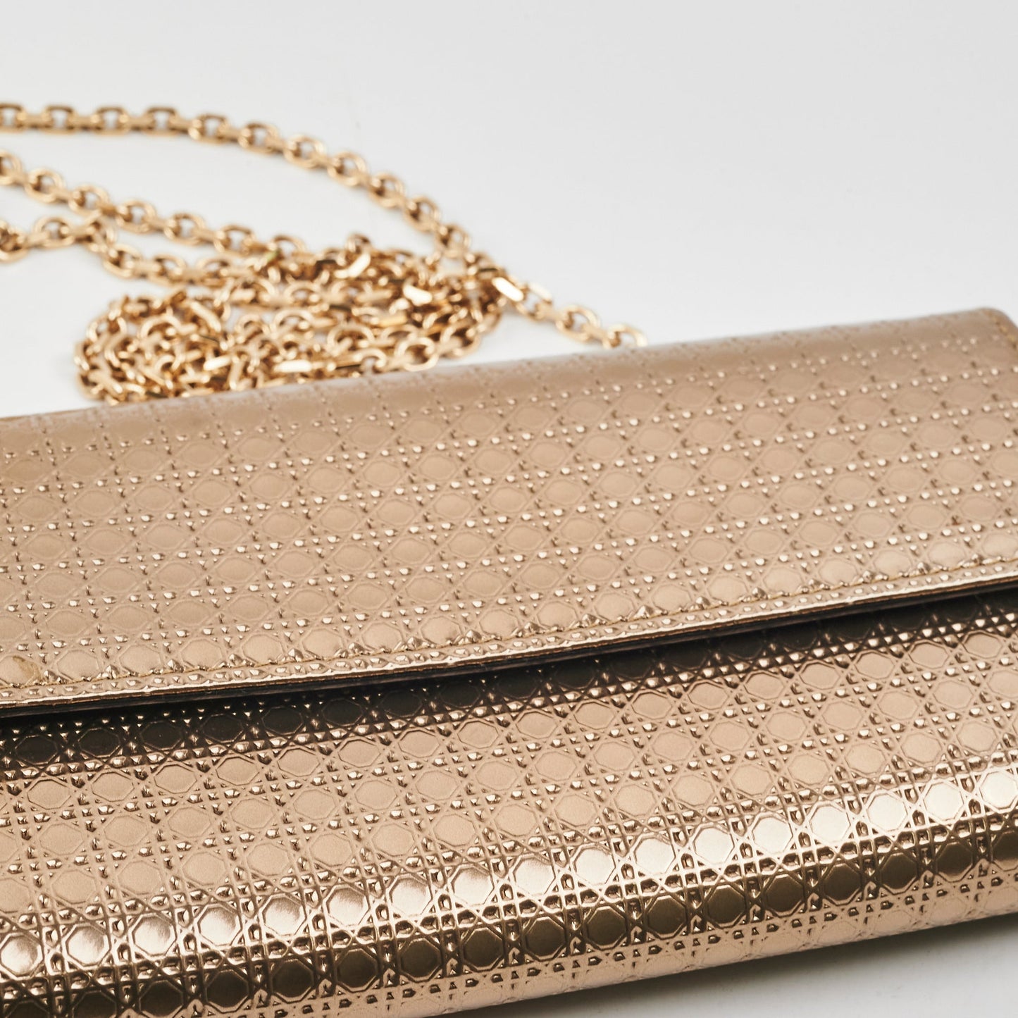 Christian Dior Champange Gold Wallet On Chain  WOC