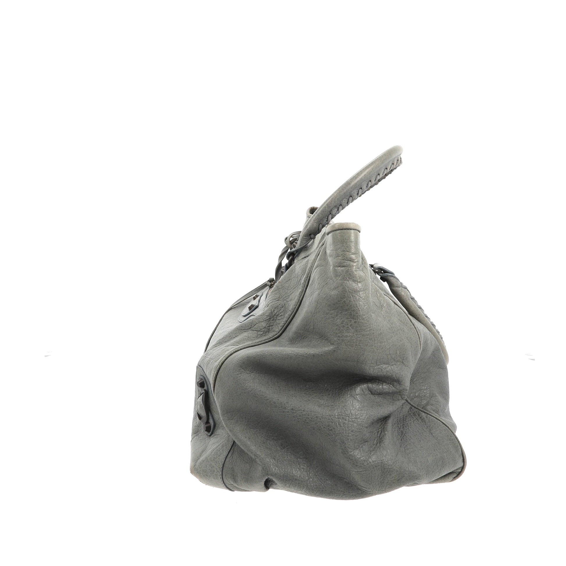 Balenciaga Sunday Shoulder Bag in Blue Leather