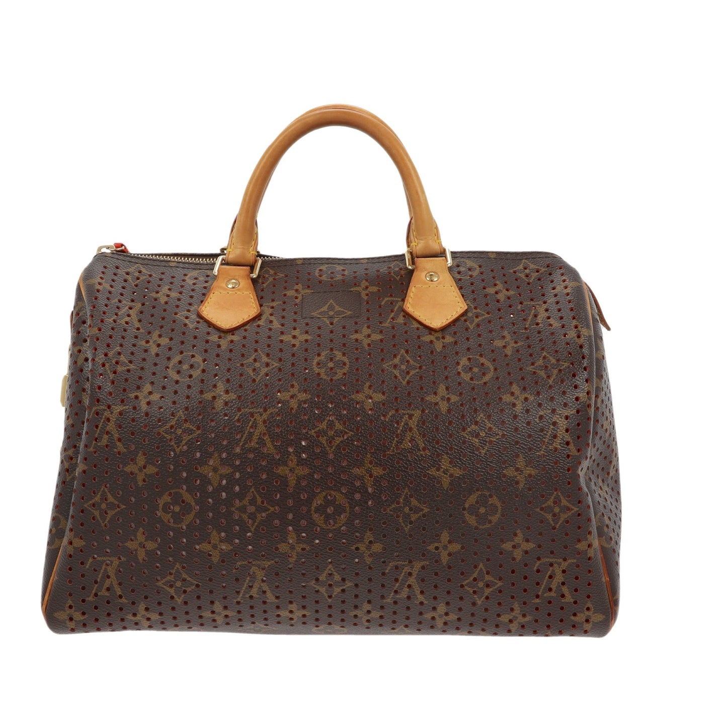 LOUIS VUITTON Limited Edition Orange Monogram Perforated Handbag