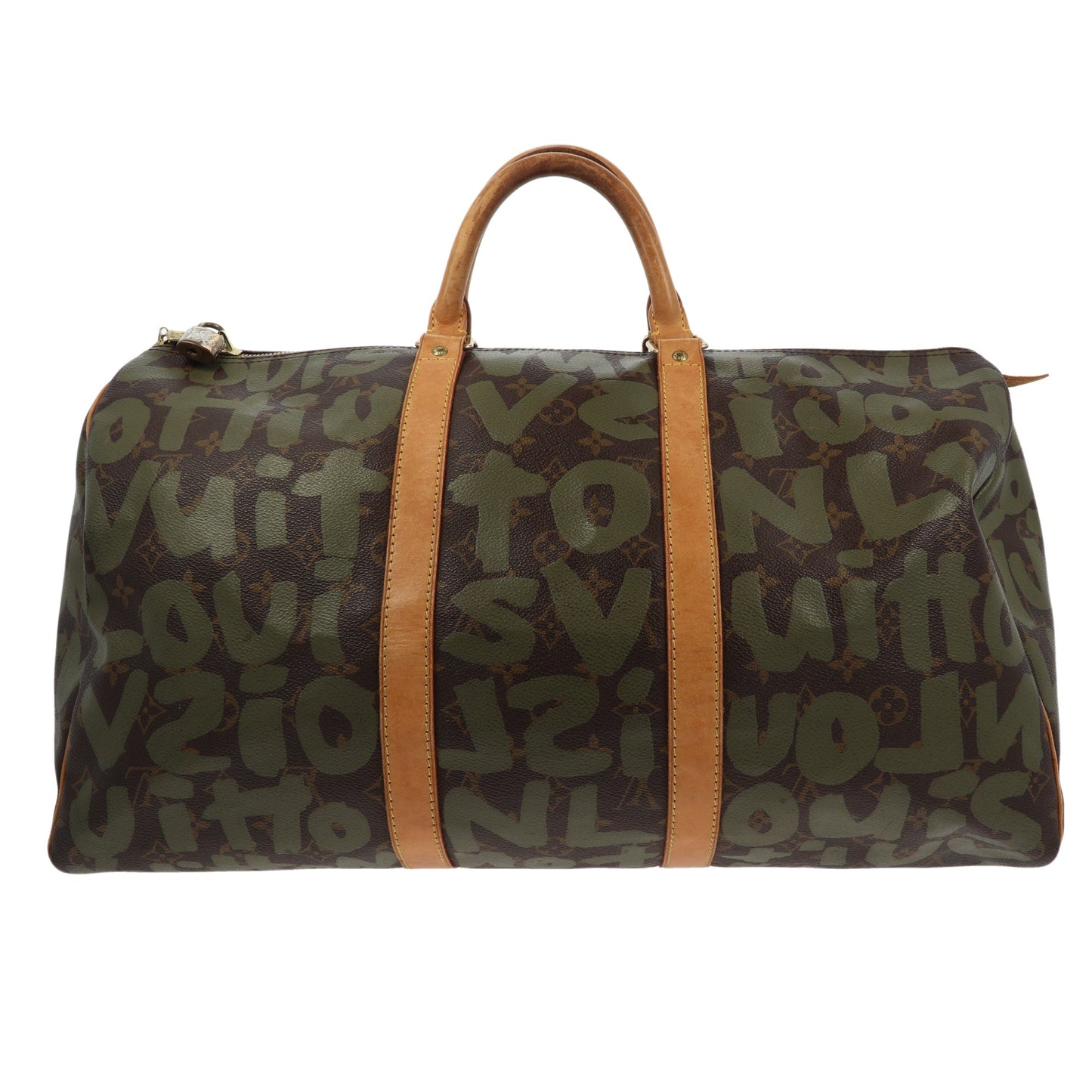 LOUIS VUITTON Limited Edition x Stephen Spro Graffiti Keepall 50 Travel Bag