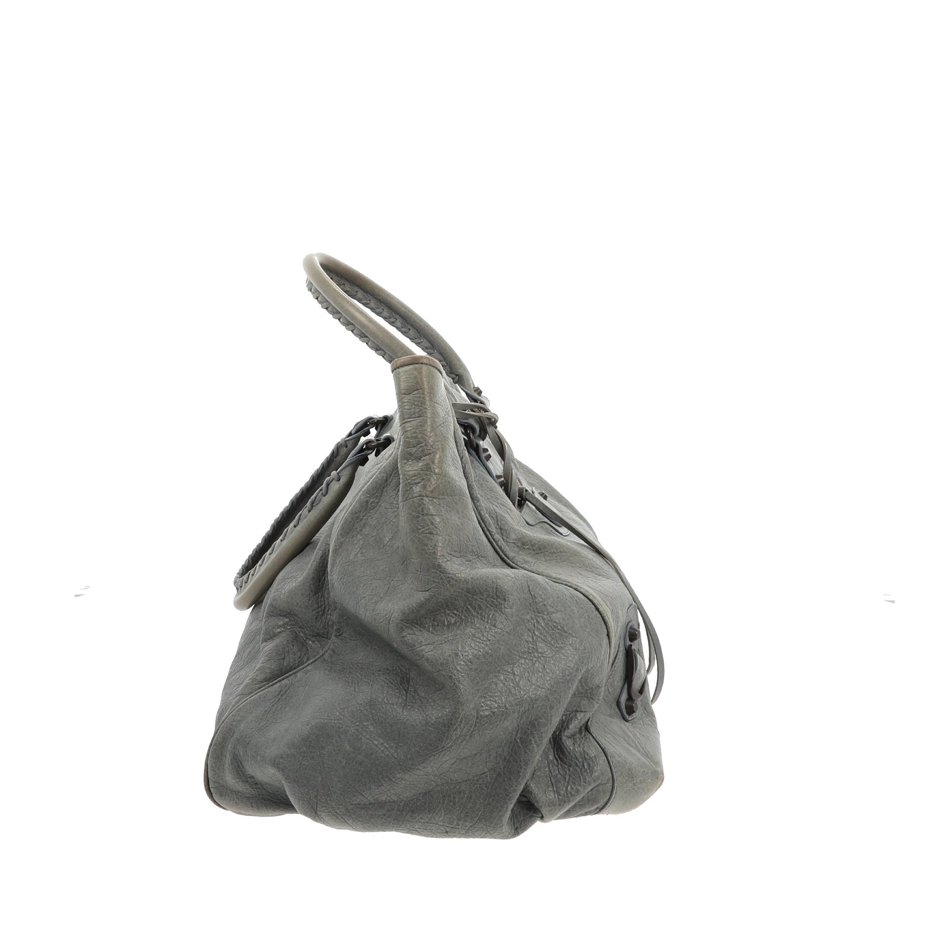 Balenciaga Sunday Shoulder Bag in Blue Leather