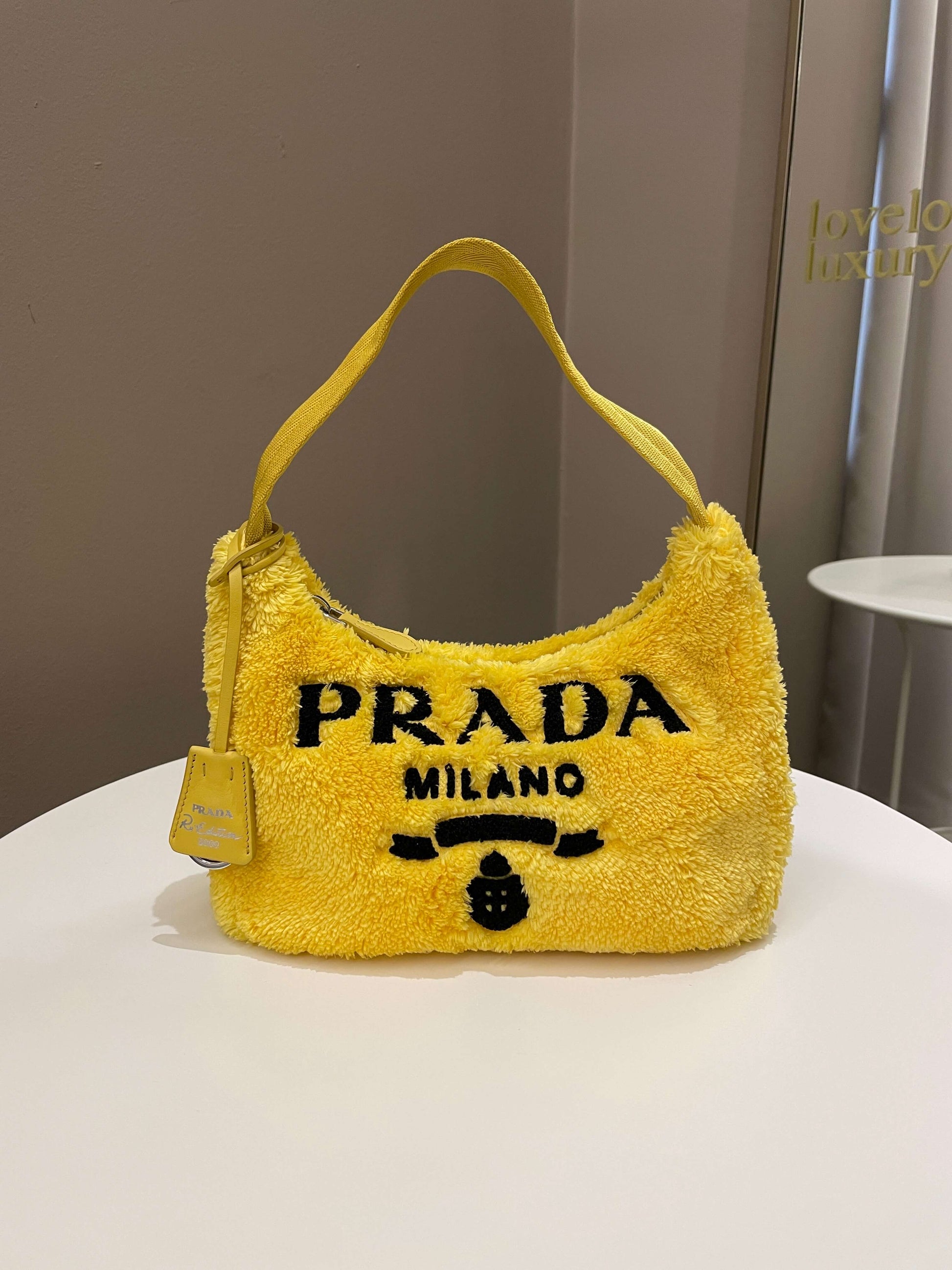 Prada Re-Edition Bag Yellow Terry