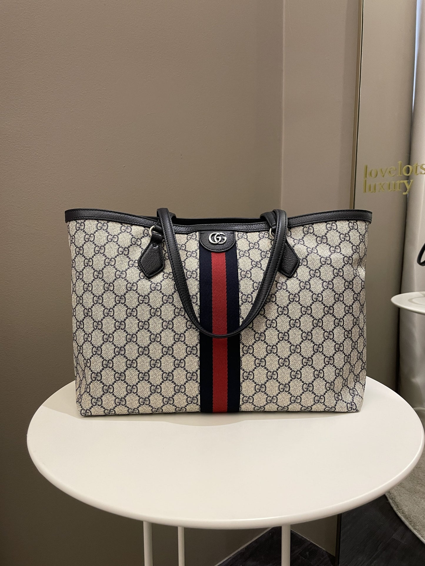 Gucci Leather Canvas Tote