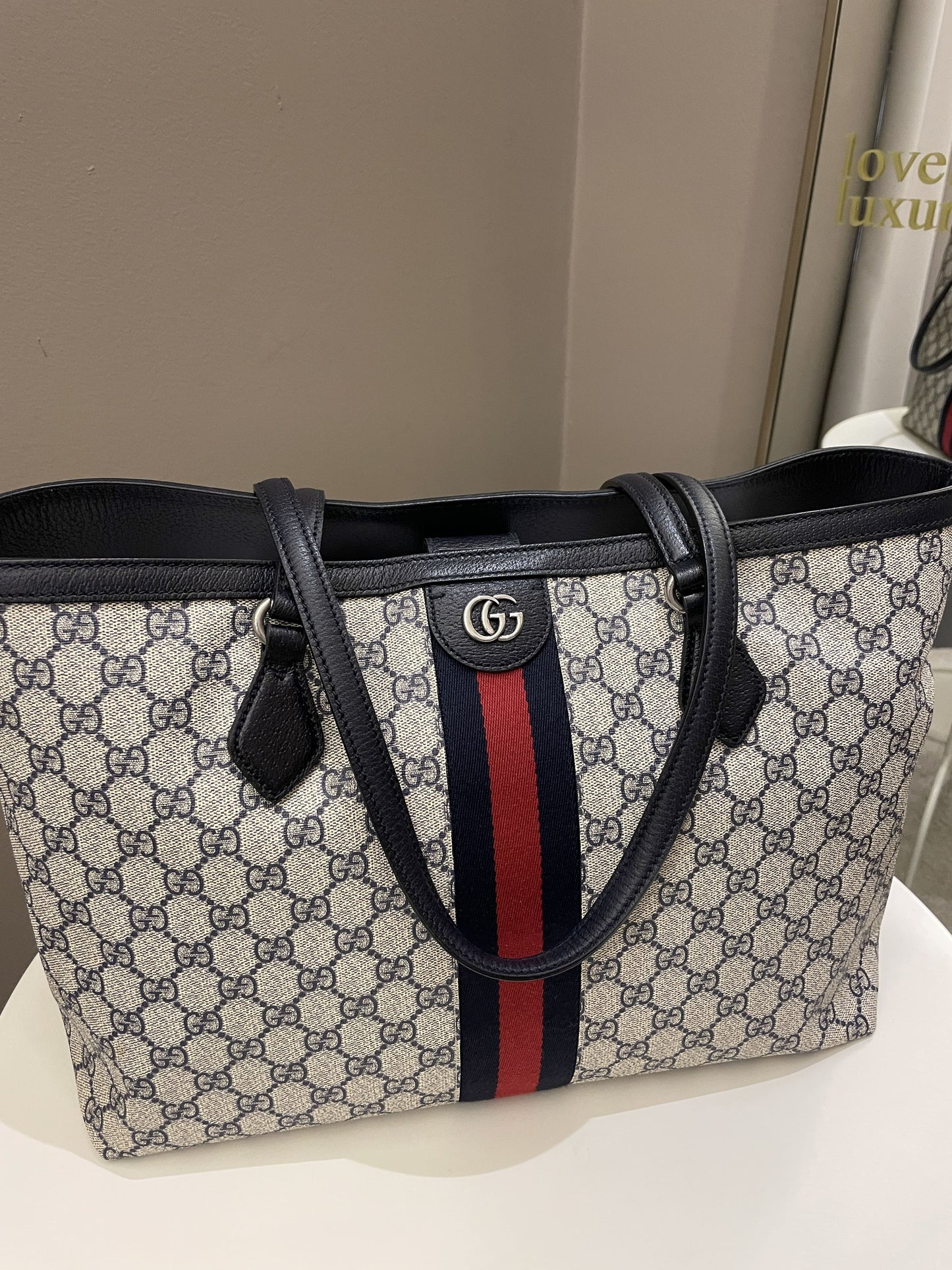 Gucci Leather Canvas Tote