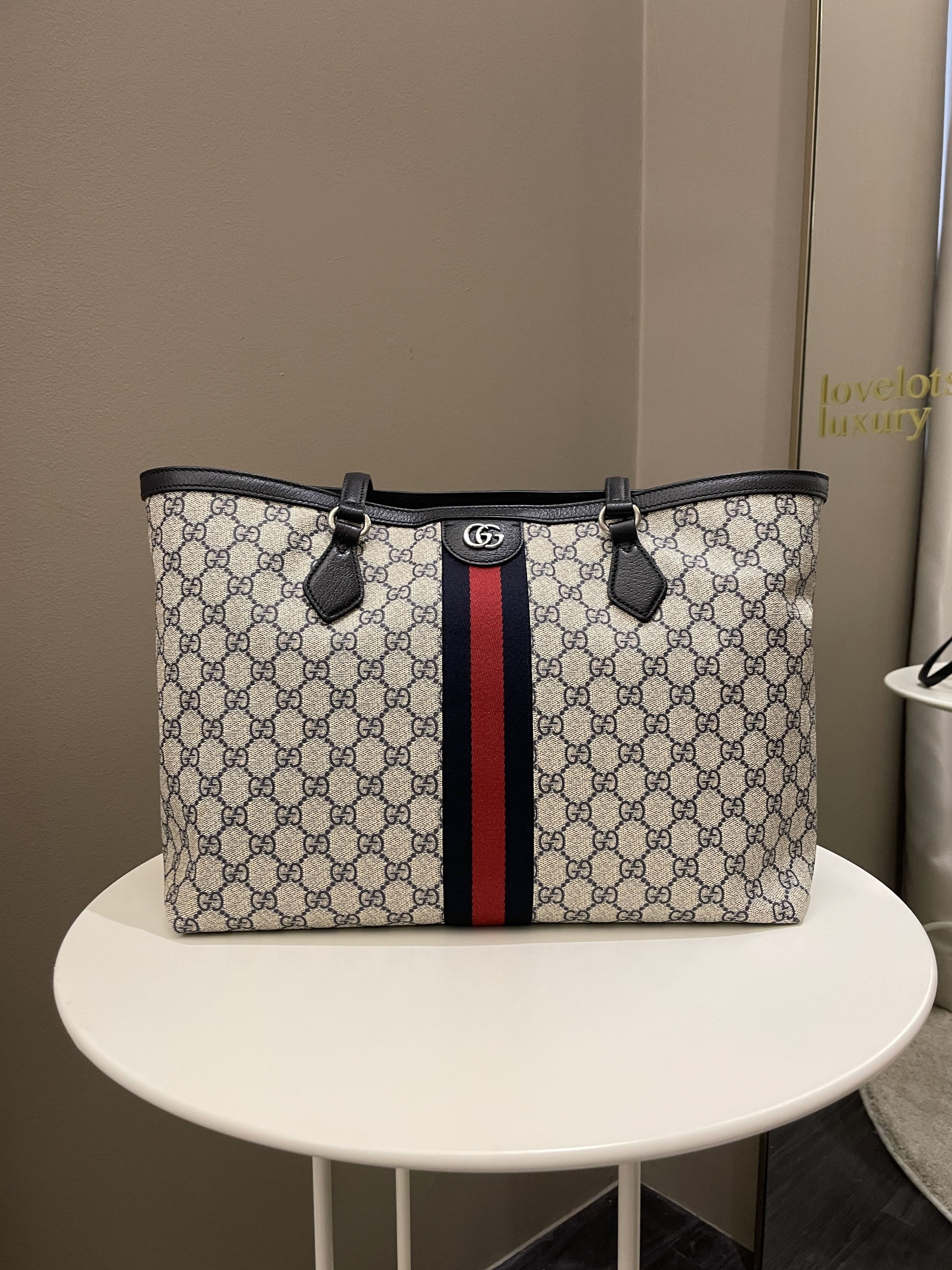 Gucci Leather Canvas Tote