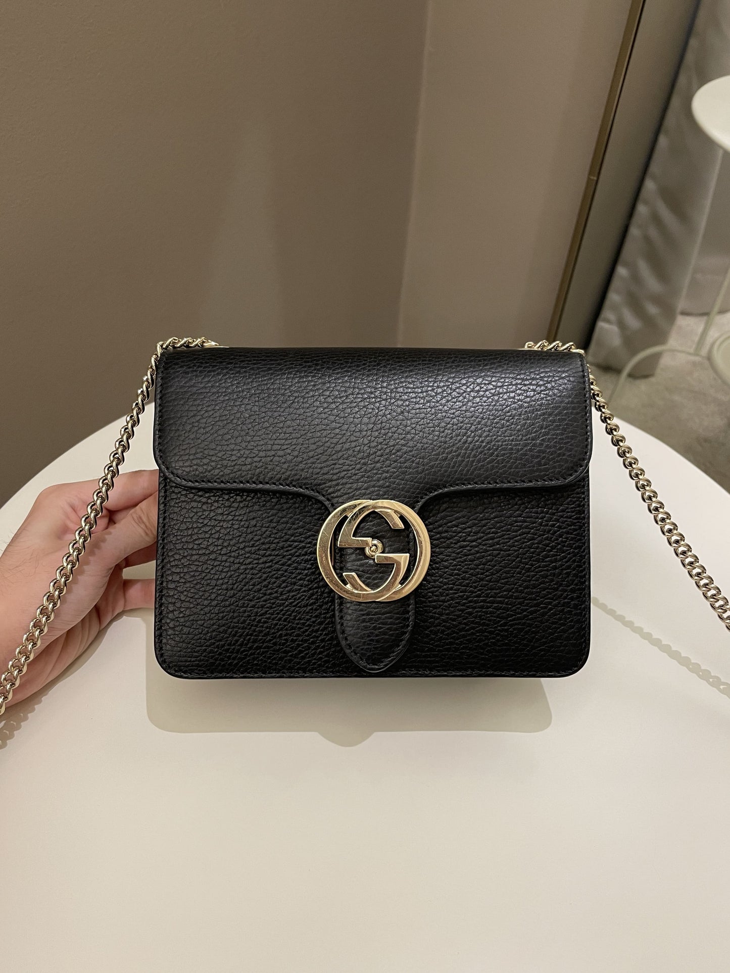 Gucci Chain Leather Handbag
