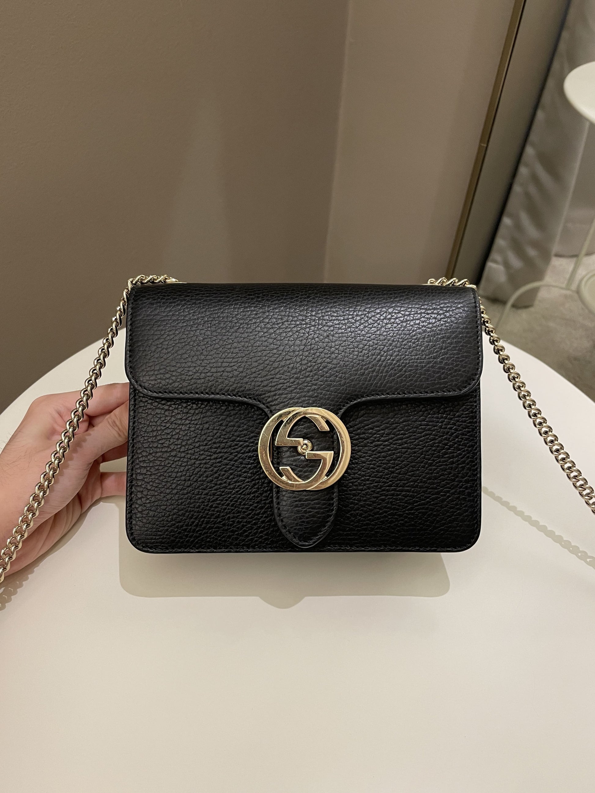 Gucci Chain Leather Handbag