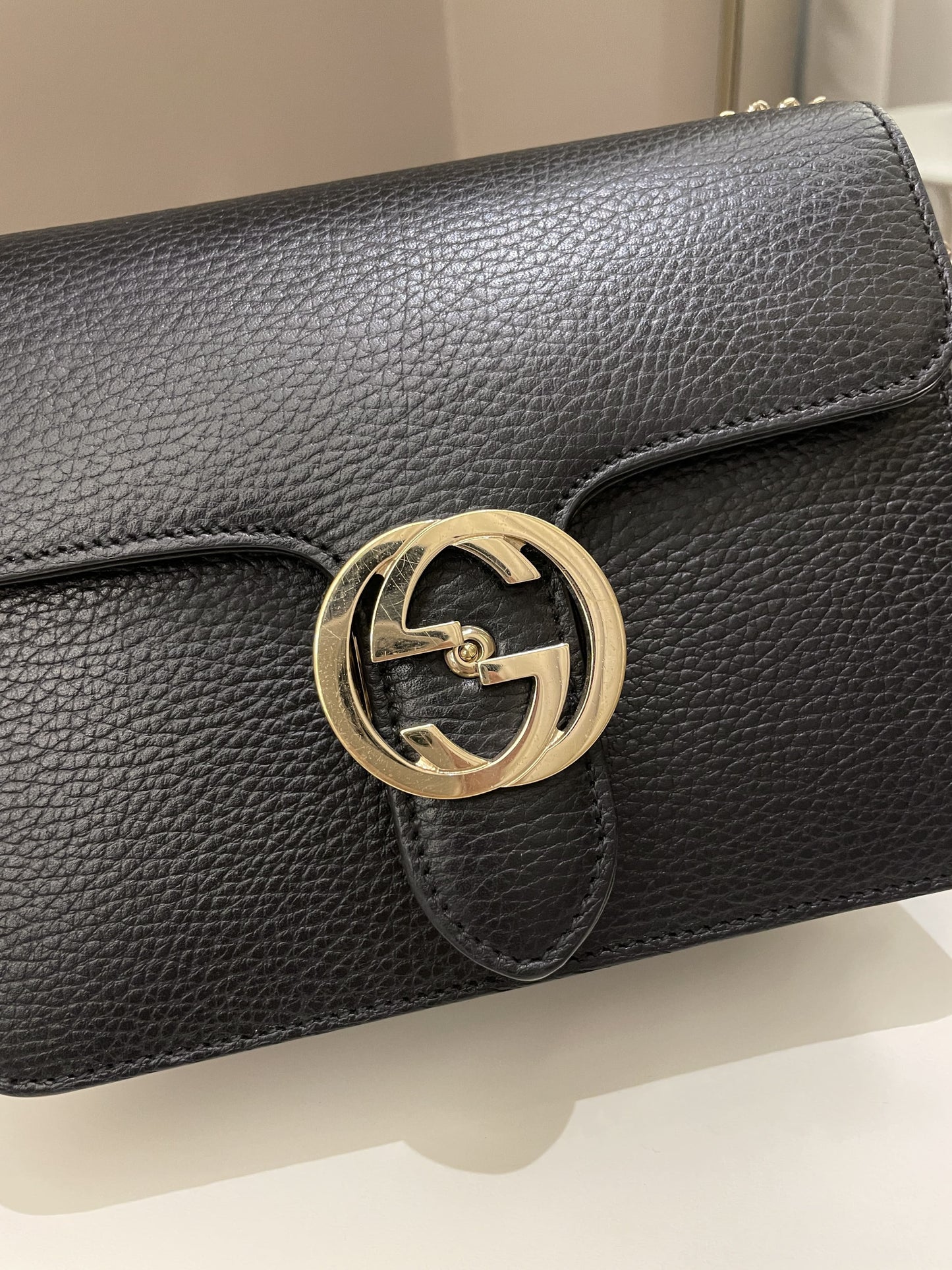 Gucci Chain Leather Handbag