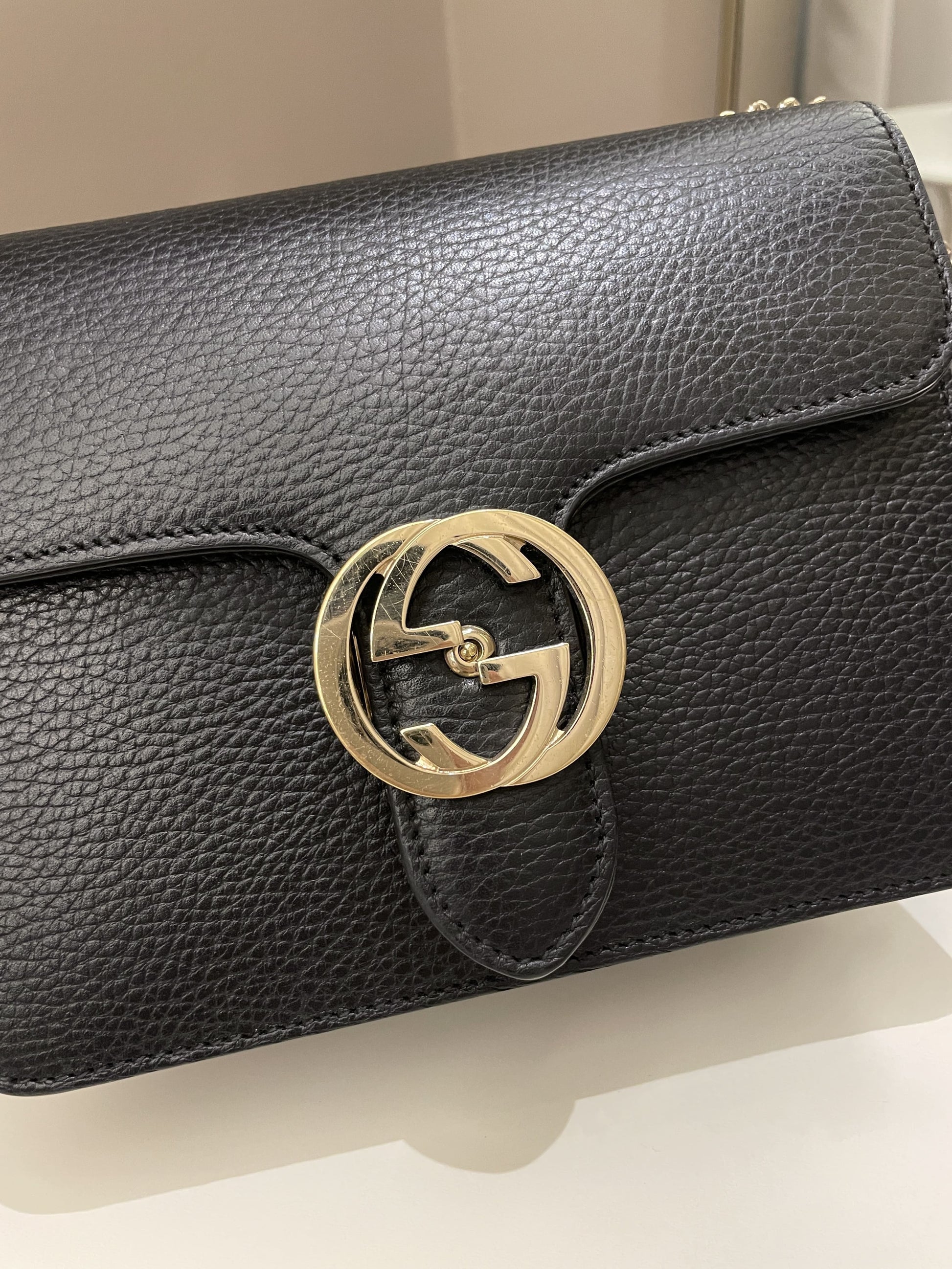 Gucci Chain Leather Handbag