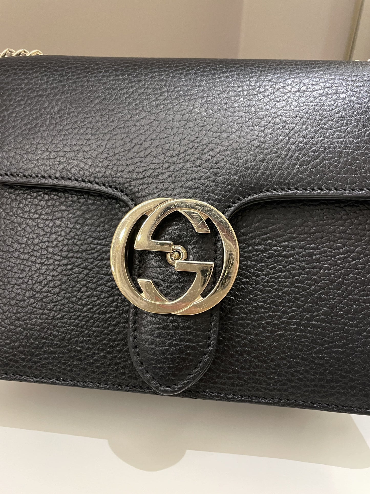 Gucci Chain Leather Handbag