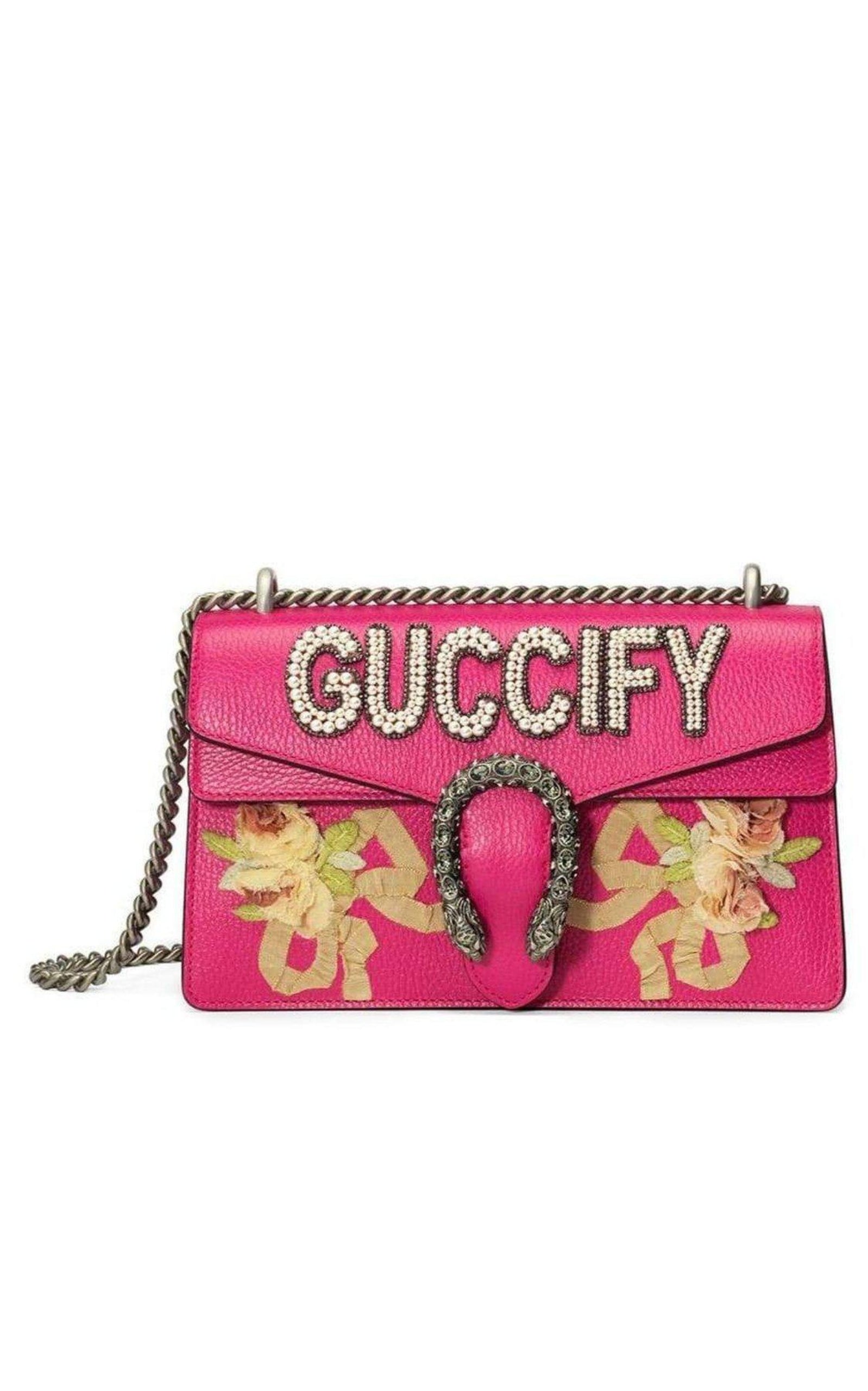 Gucci Dionysus Pink Leather Chain Shoulder Bag