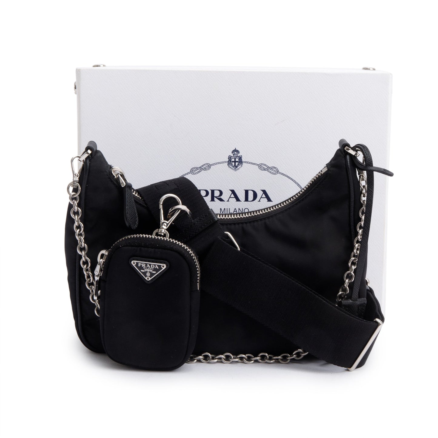 Prada 2020 Black Re-Edition 2005 Re-Nylon Shoulder Bag