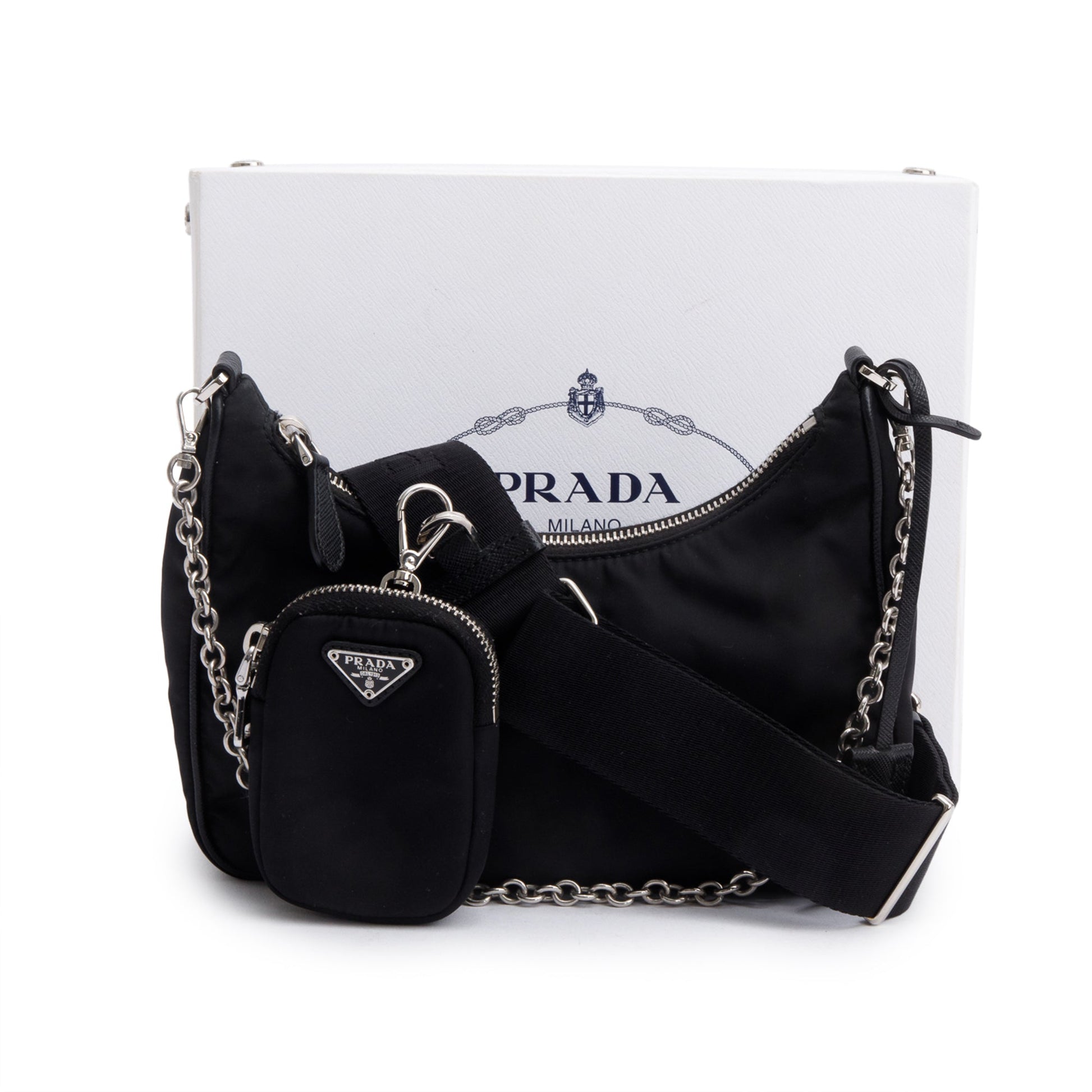 Prada 2020 Black Re-Edition 2005 Re-Nylon Shoulder Bag