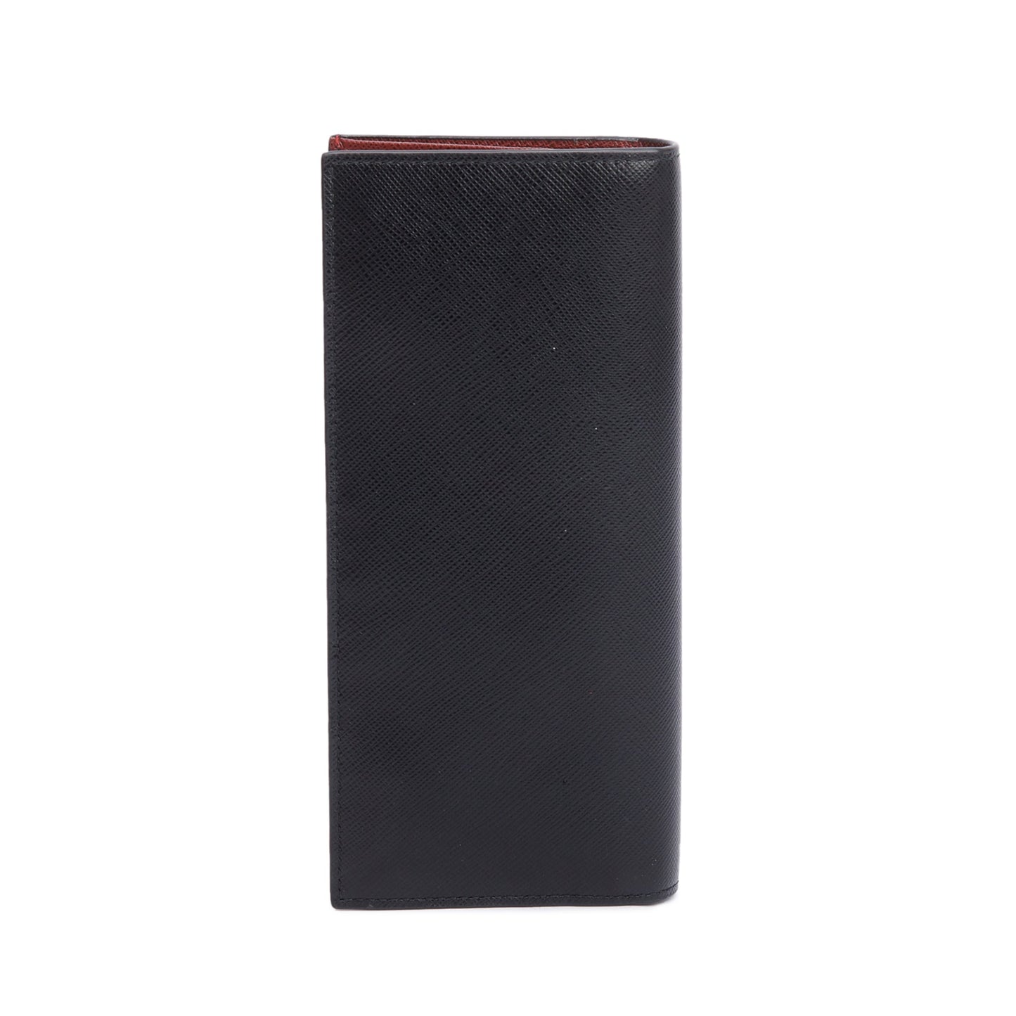 Prada 2020 Black Saffiano Cuir Bifold Long Wallet