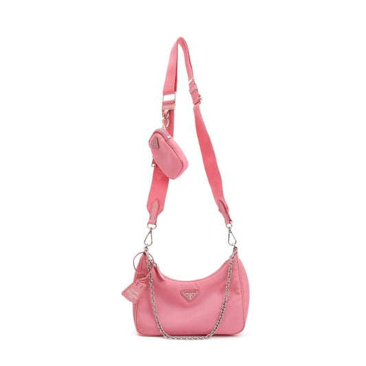 Prada 2020 Pink Re-Edition 2005 Re-Nylon Shoulder Bag