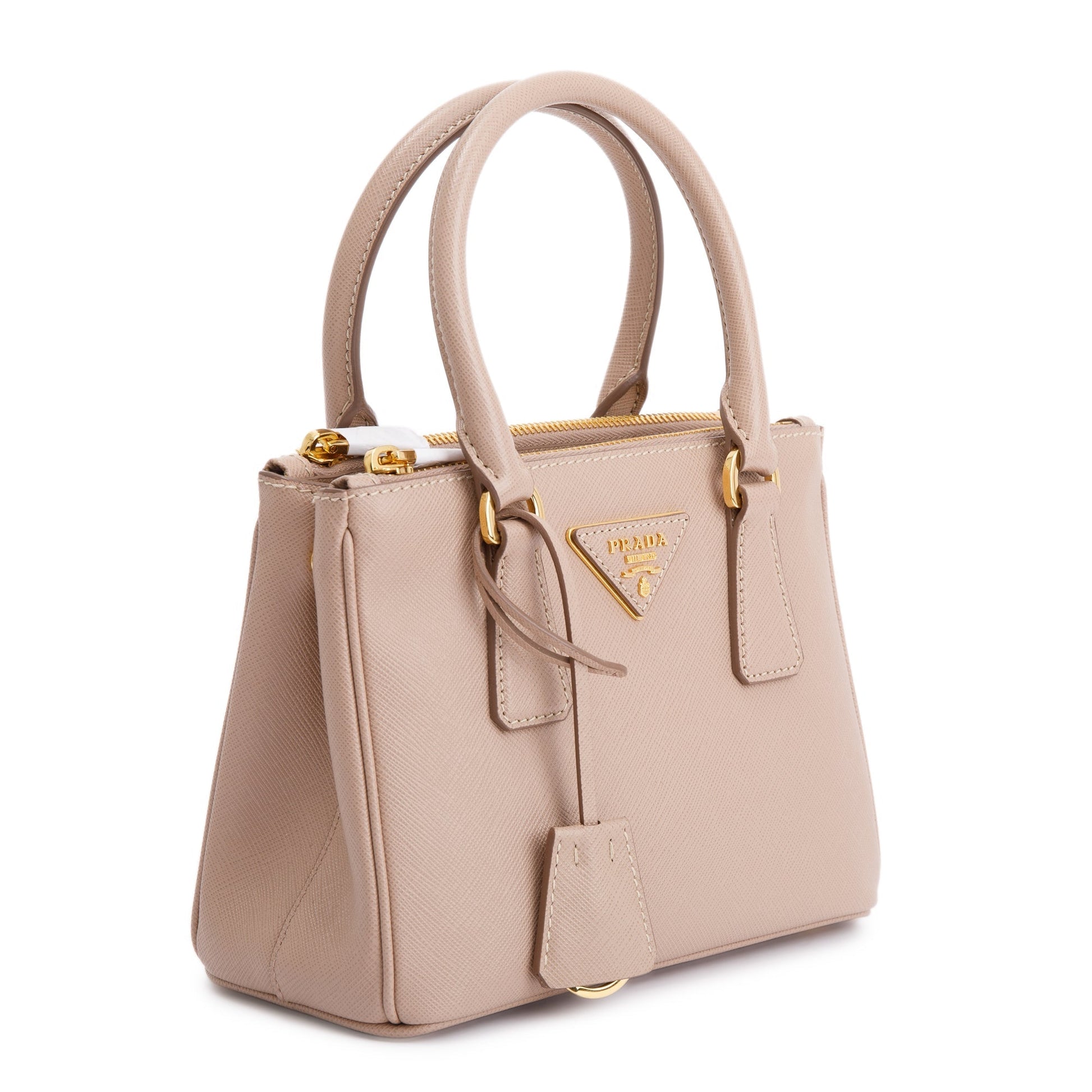 Prada 2021 Mini Saffiano Lux Galleria Double Zip Tote