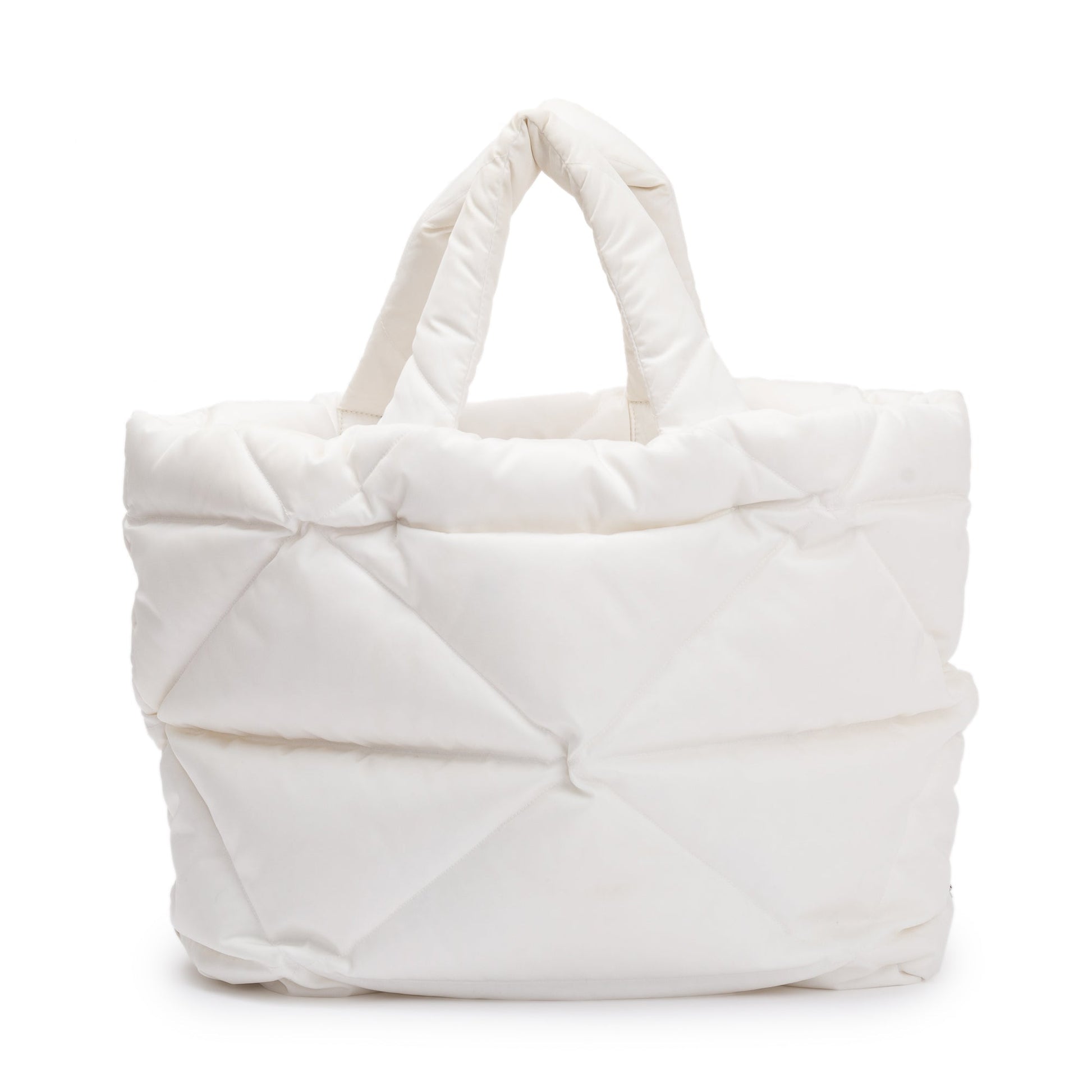 Prada 2022 White Re-Nylon Padded Nappa Tote
