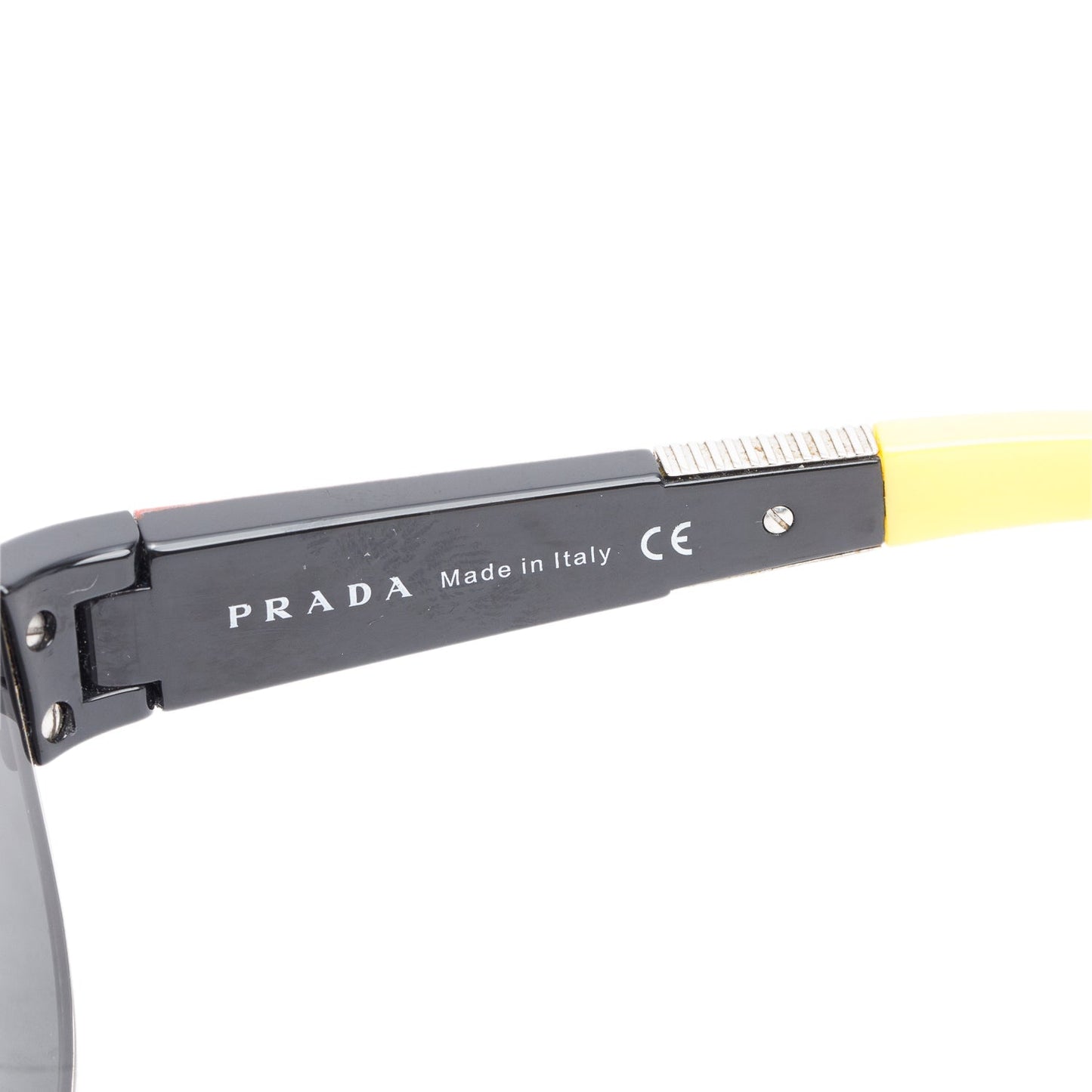 Prada Black & Yellow SPS 51H Linea Rossa Aviator Sunglasses