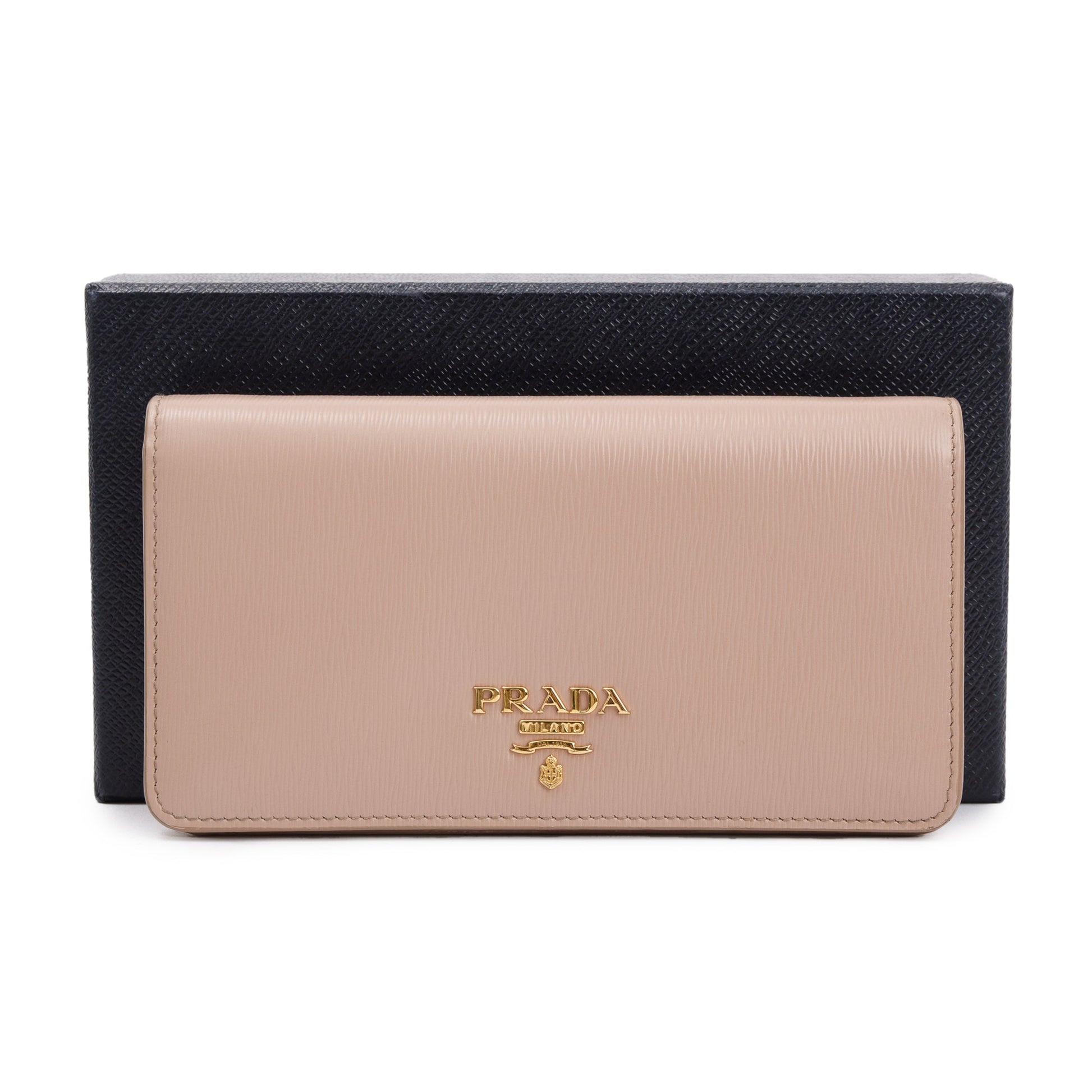 Prada Beige Vitello Move Wallet on Chain