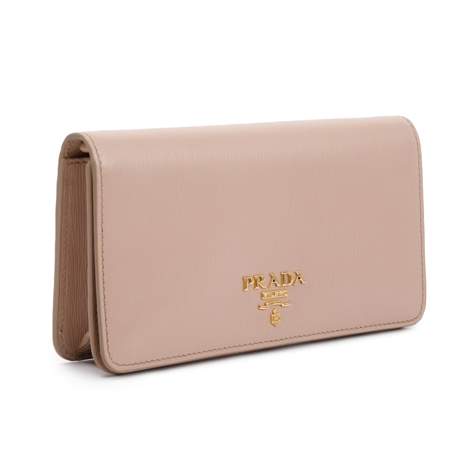 Prada Beige Vitello Move Wallet on Chain