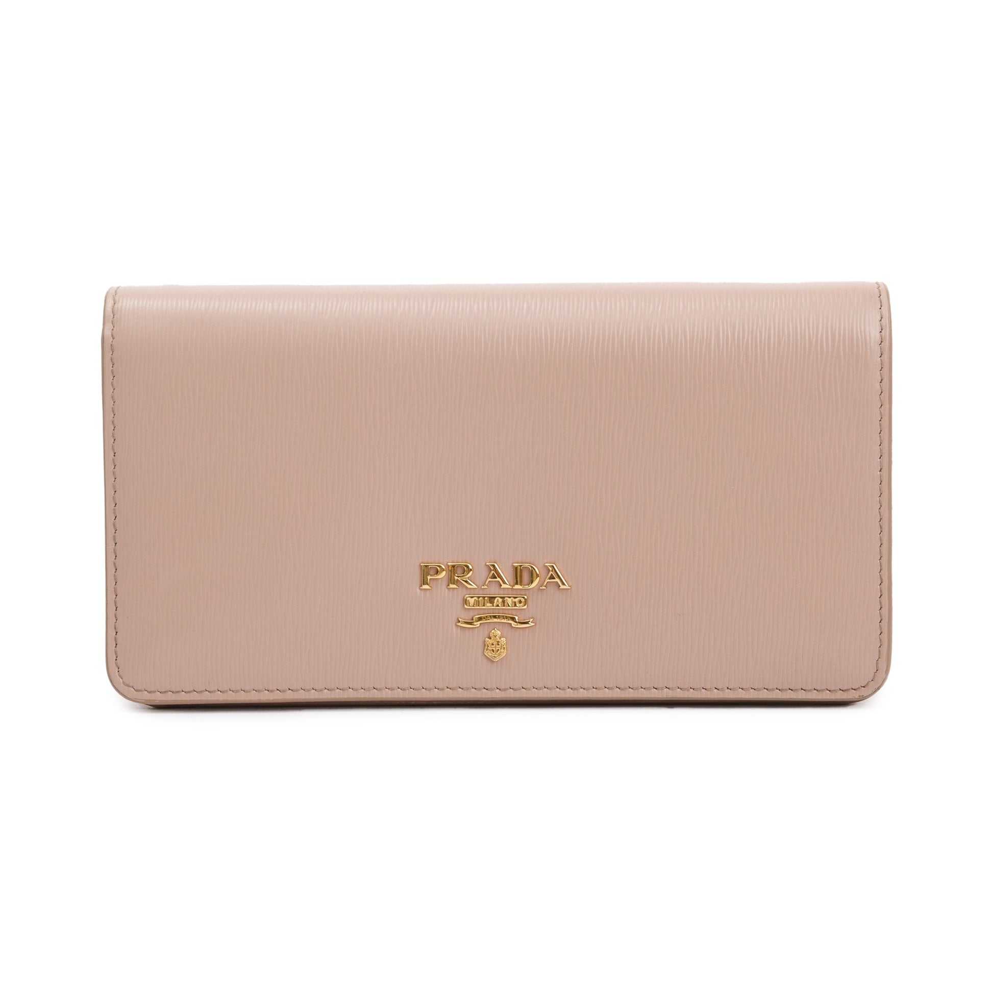 Prada Beige Vitello Move Wallet on Chain