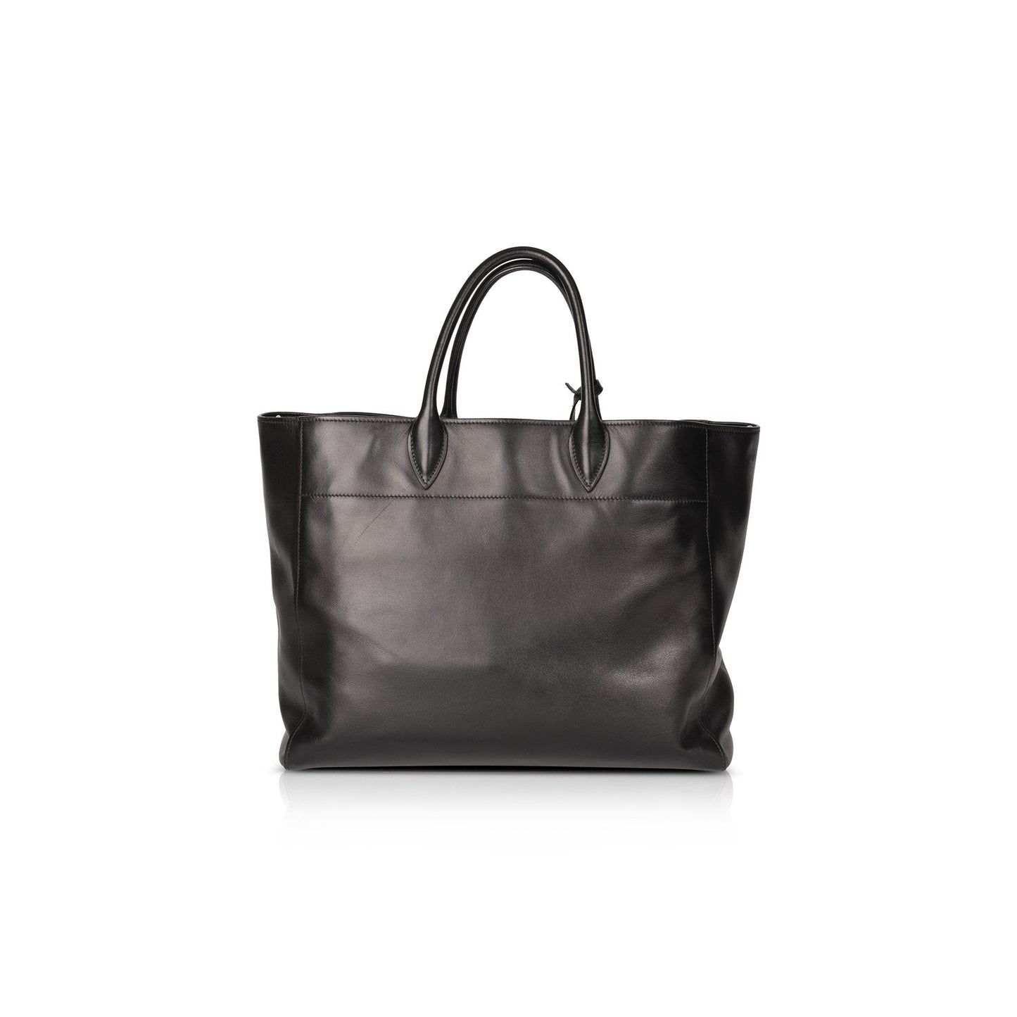 Prada Black City Calf Leather Square Tote Bag