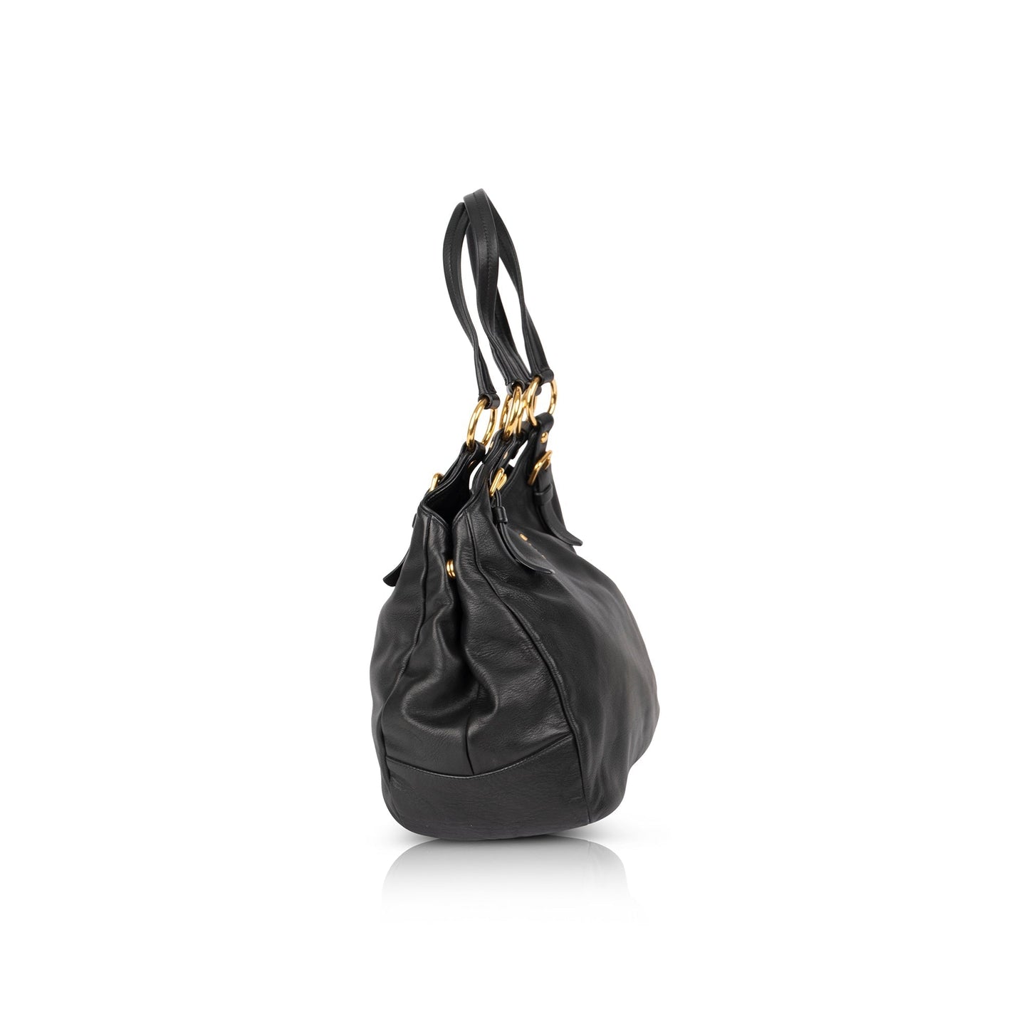 Prada Black Leather Hobo