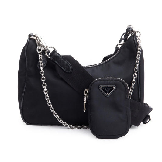 Prada Black Re-Edition 2005 Re-Nylon Shoulder Bag