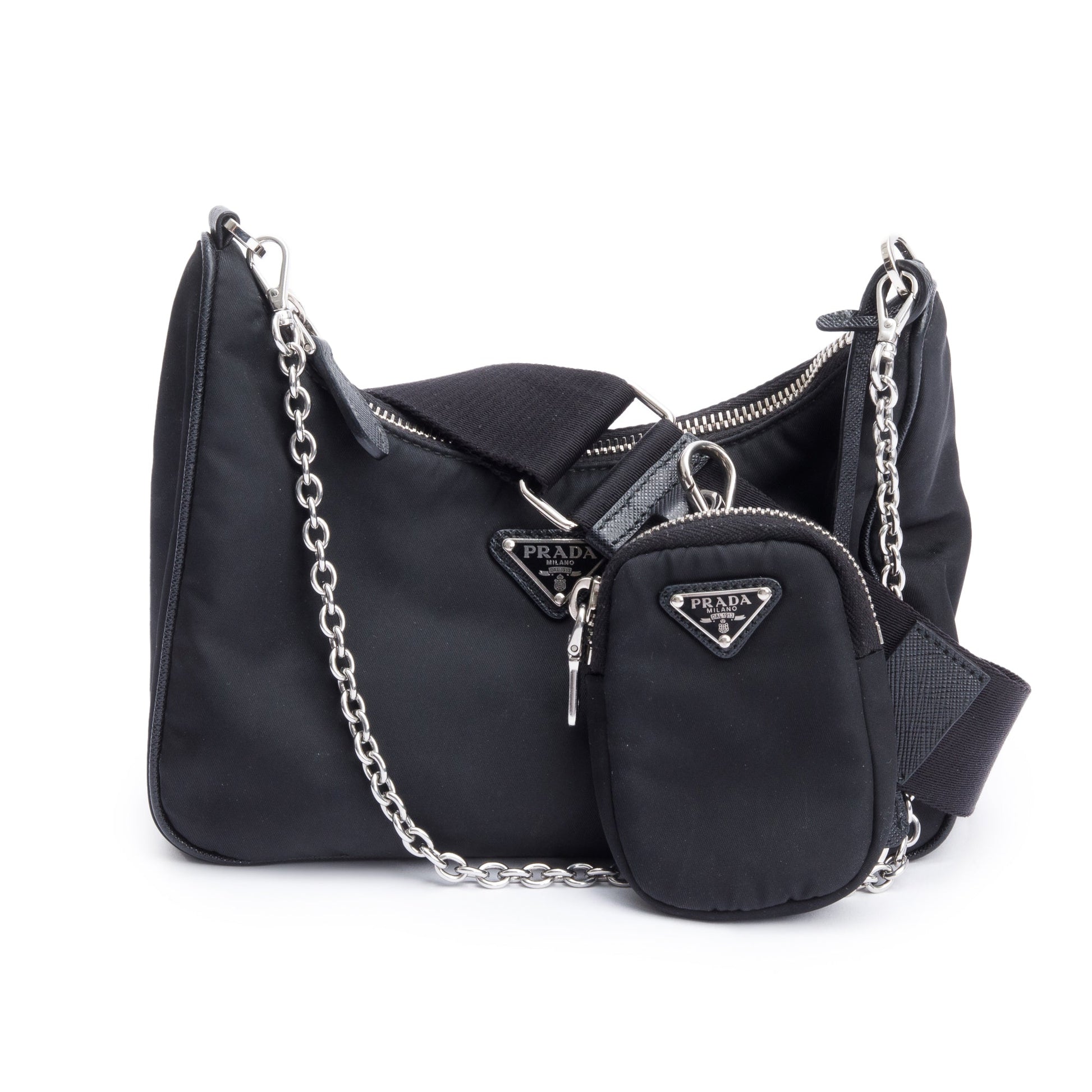 Prada Black Re-Edition 2005 Re-Nylon Shoulder Bag