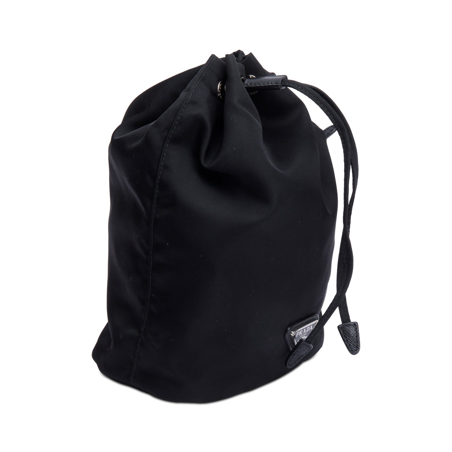 Prada Black Re-Nylon Bucket Pouch Wristlet