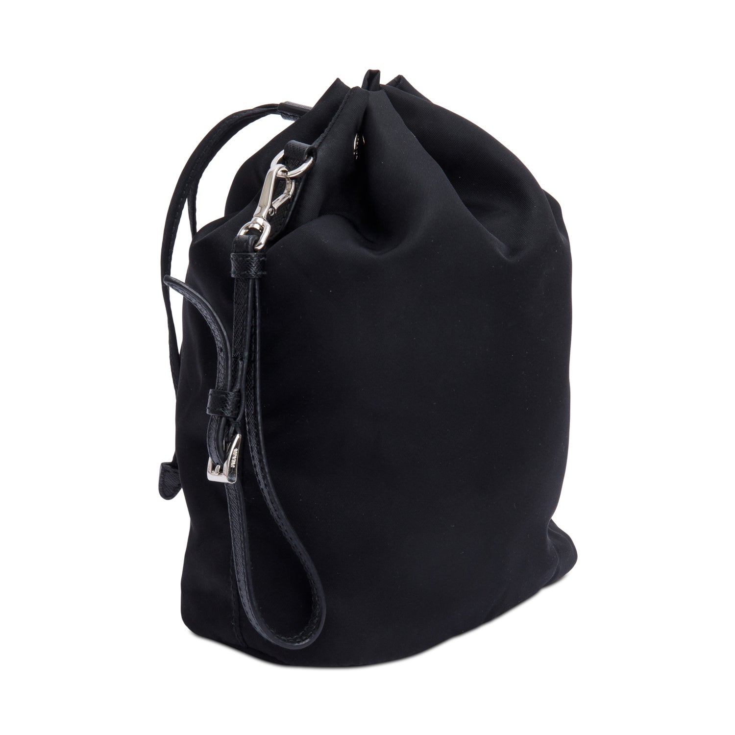 Prada Black Re-Nylon Bucket Pouch Wristlet