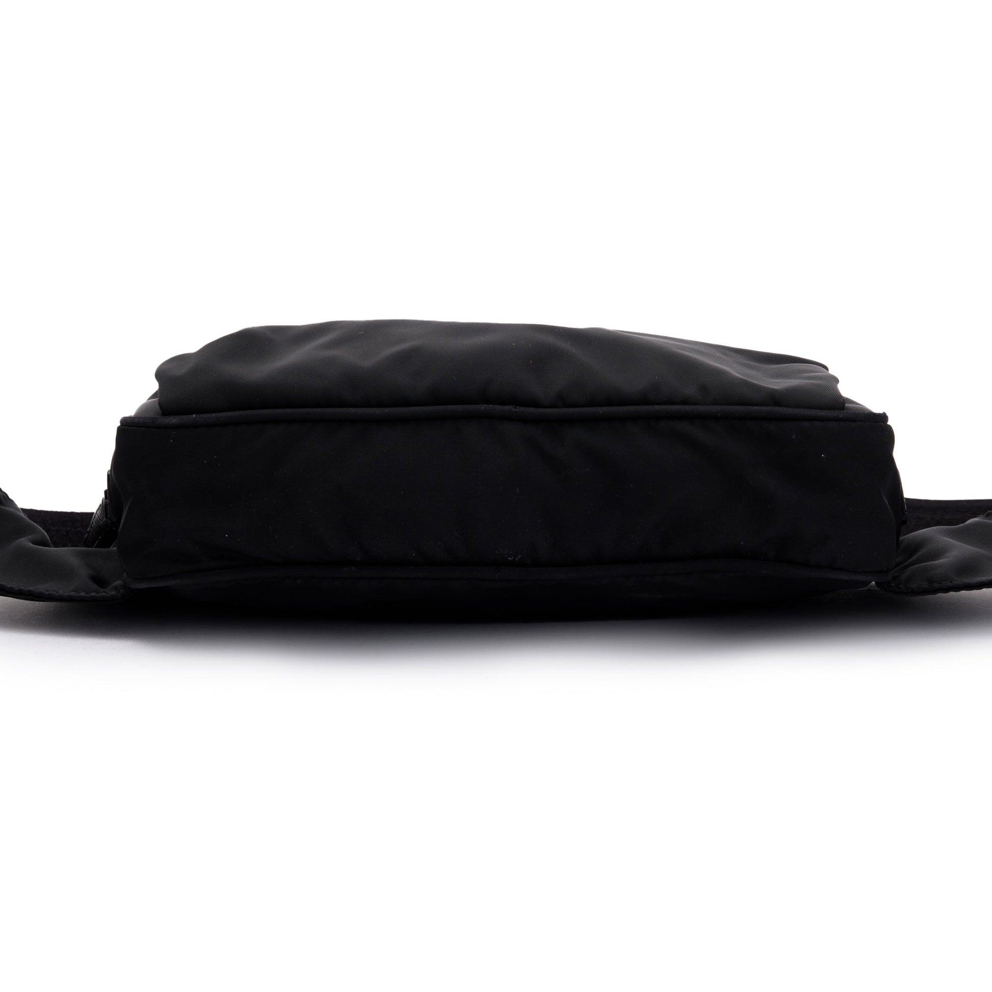 Prada Black Re-Nylon & Saffiano Leather Belt Bag