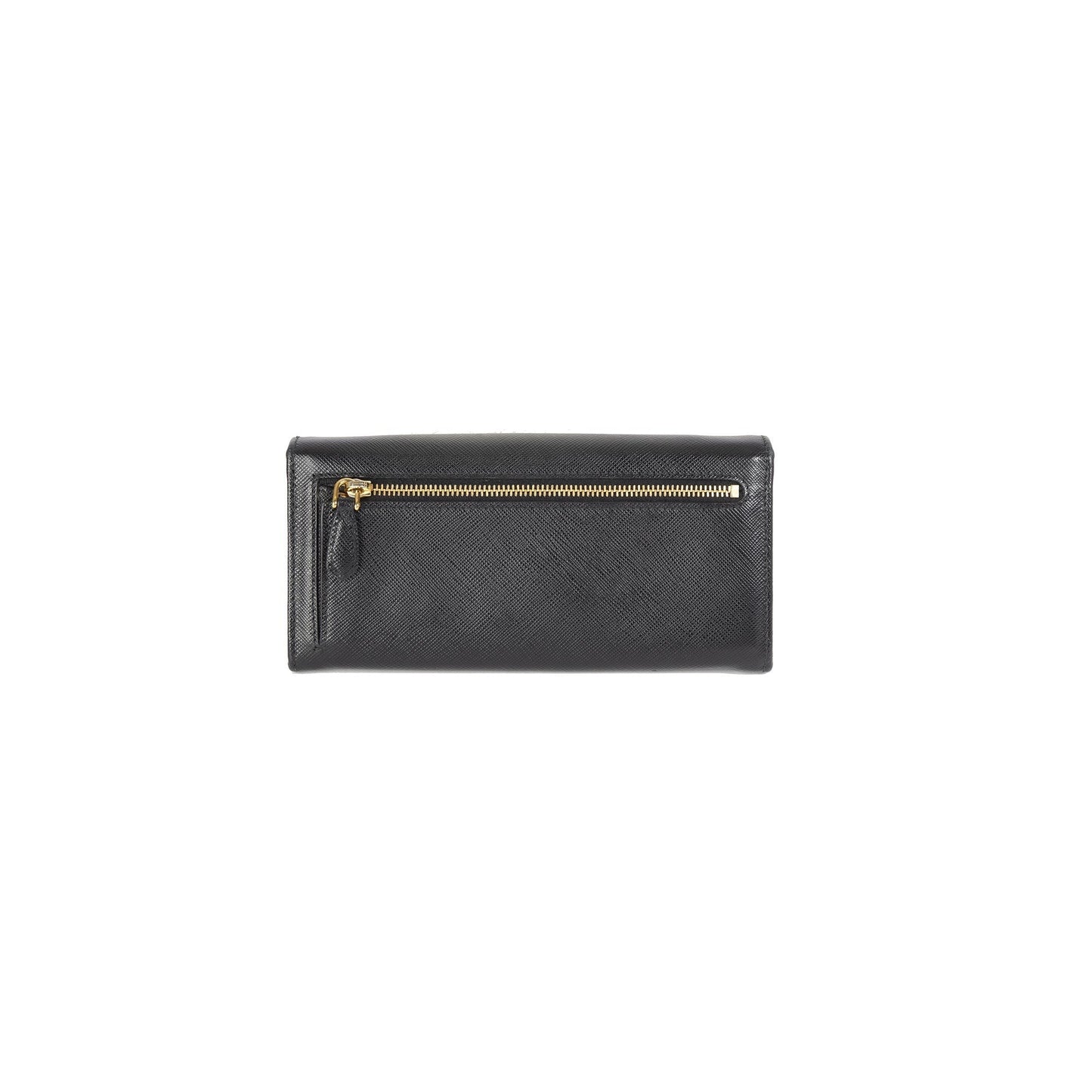 Prada Black Saffiano Continental Wallet