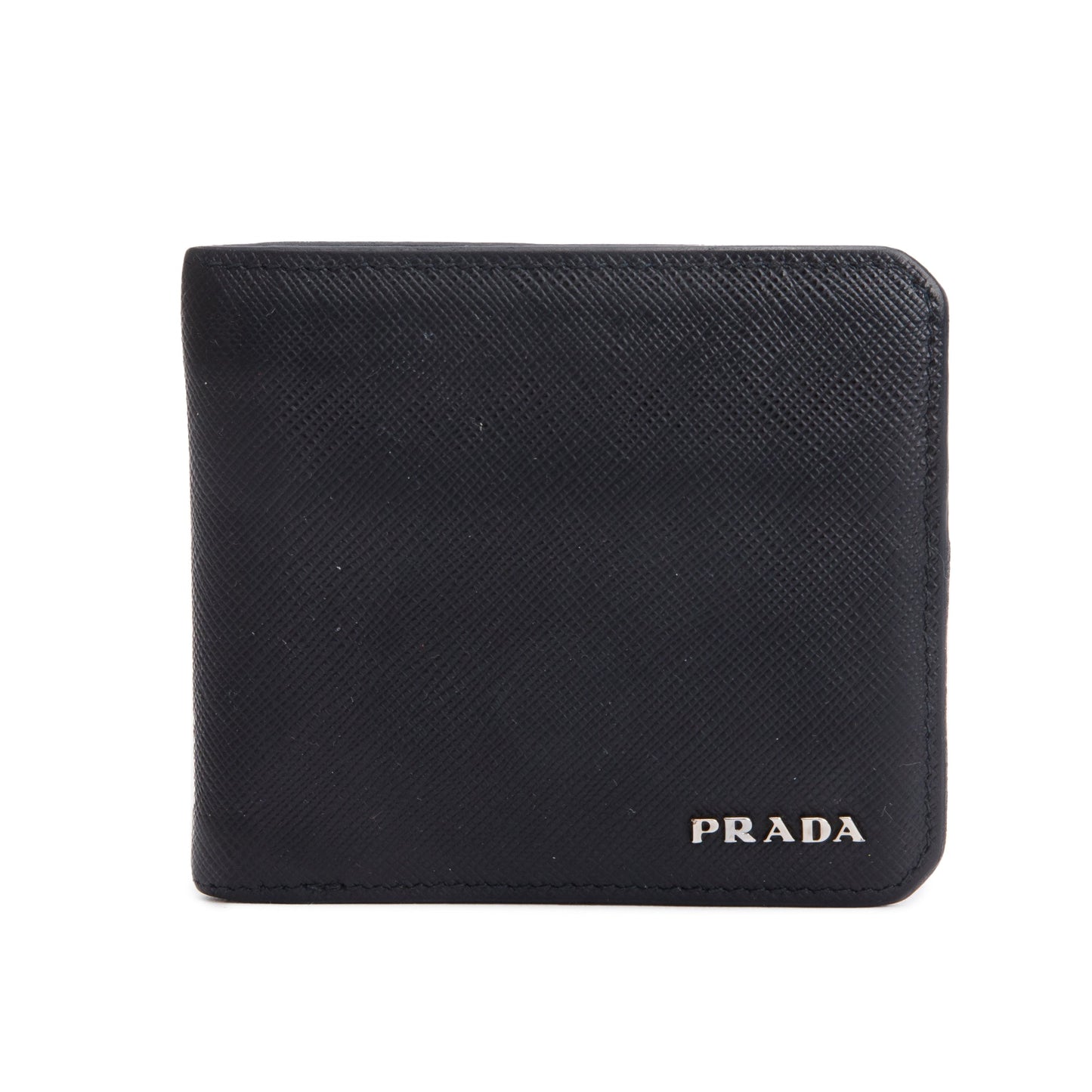 Prada Black Saffiano Leather Bi-Fold Wallet