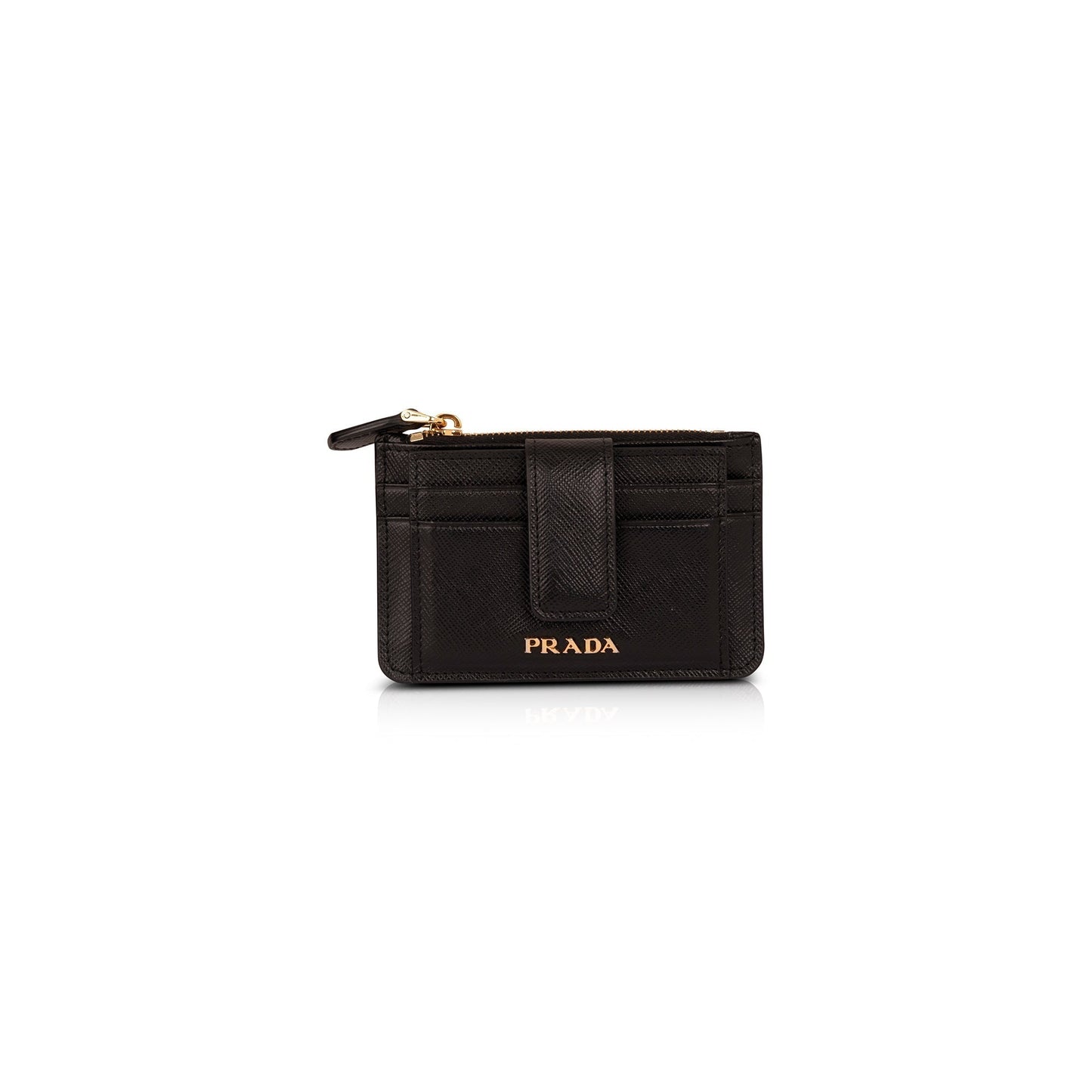 Prada Black Saffiano Leather Card Holder