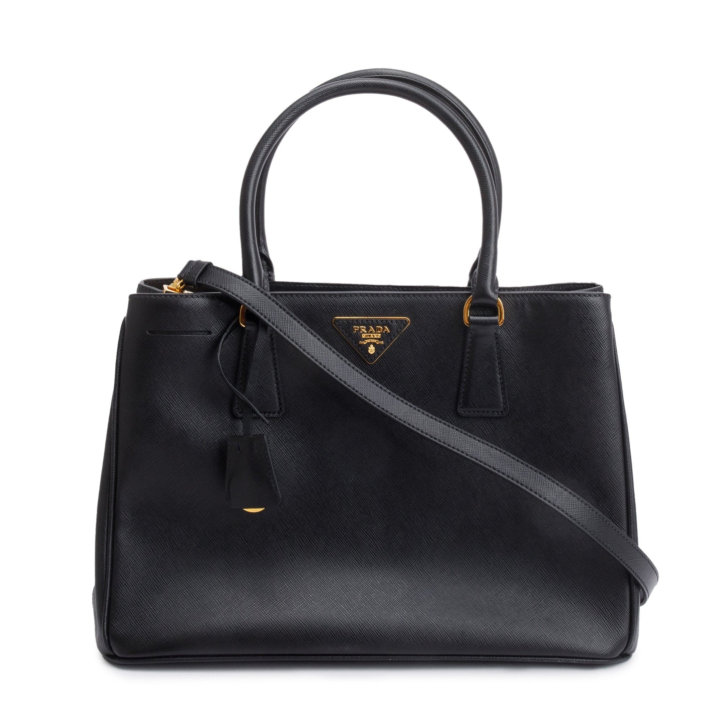 Prada Black Saffiano Lux Medium Galleria Tote