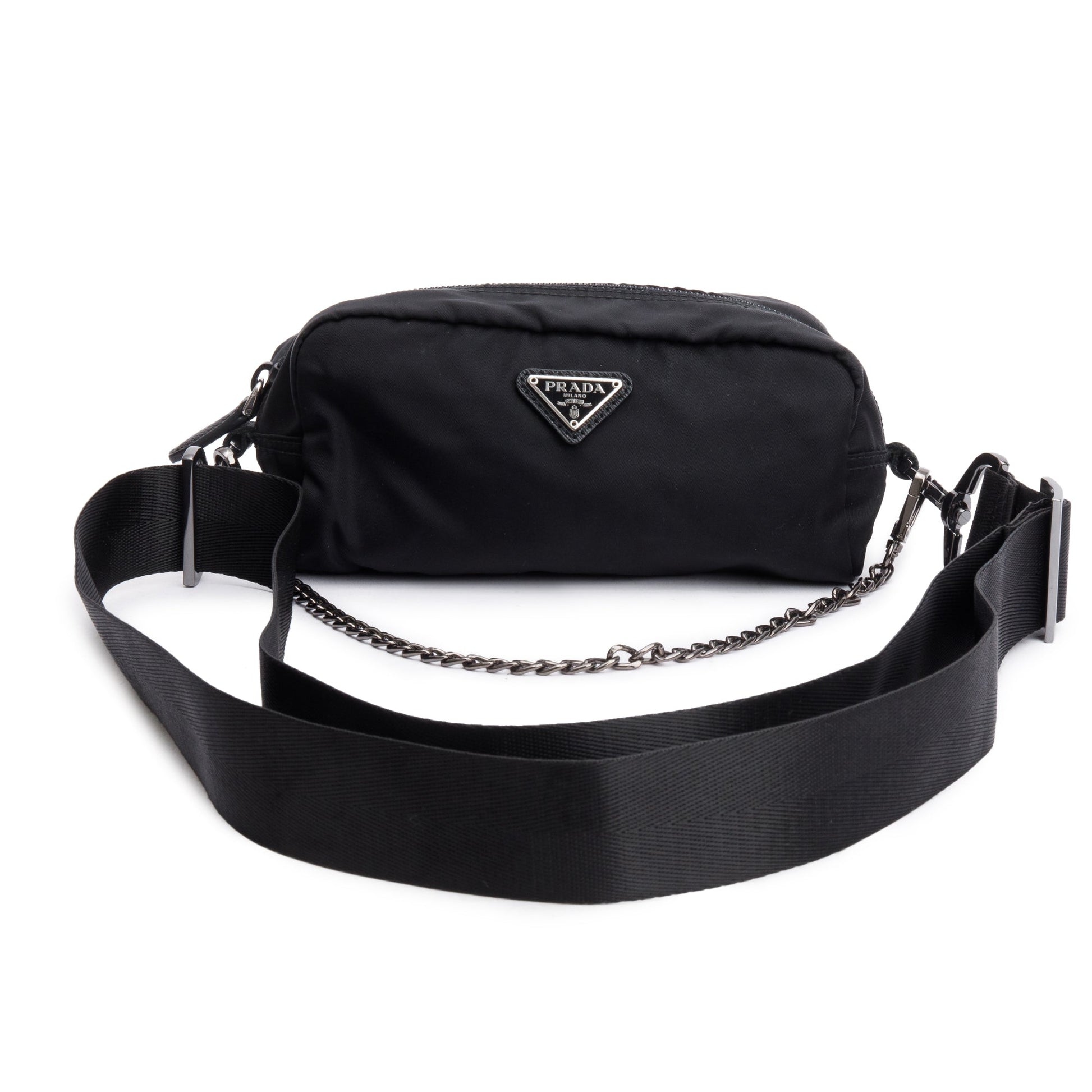 Prada Black Tessuto Nylon Mini Belt Bag