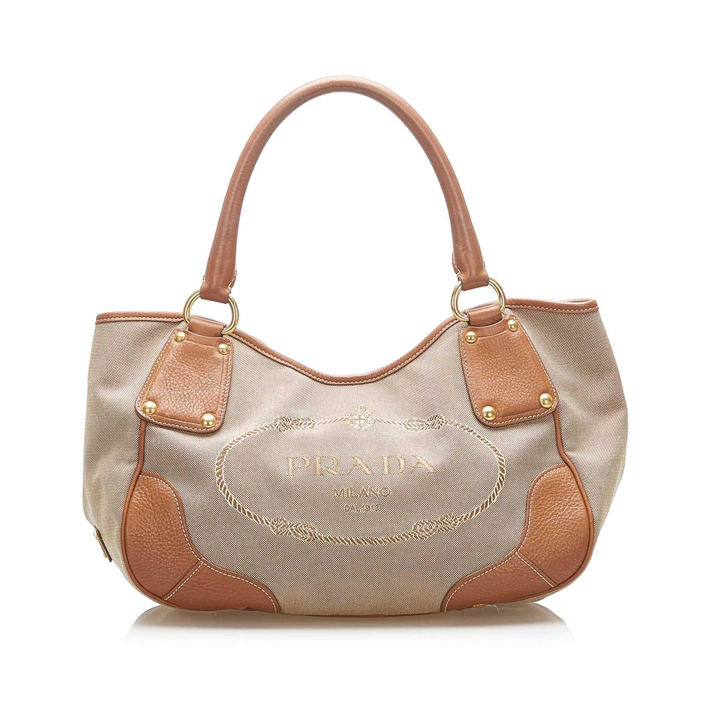 Prada Canapa Logo Canvas Tote Bag ( )