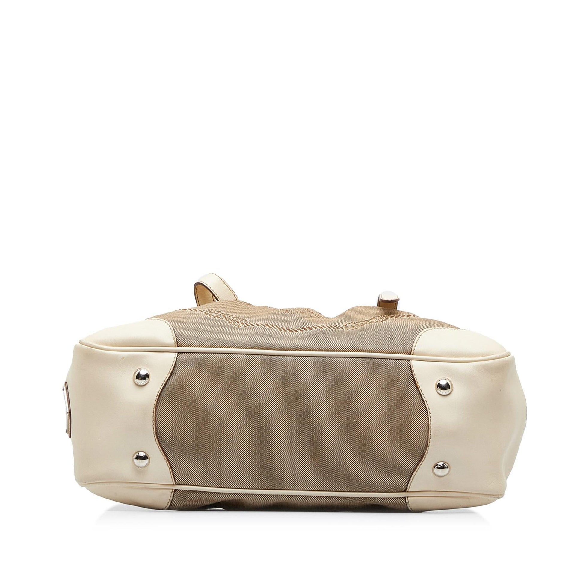 Prada Canapa Logo Frame Handbag (SHG-)