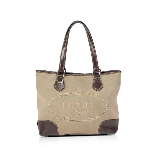 Prada Canapa Logo Tote
