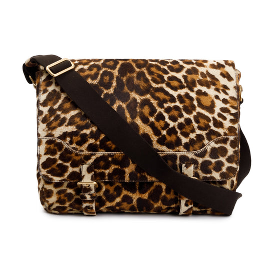 Prada Cavallino Leopard Print Messenger Bag