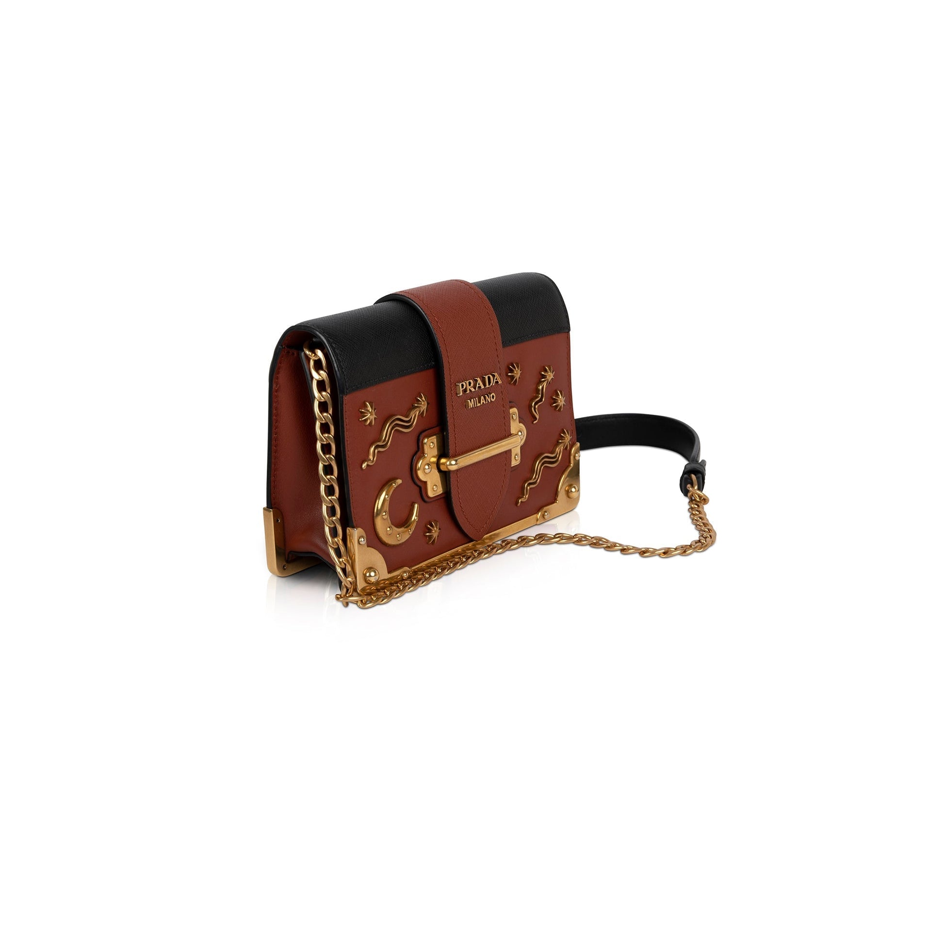 Prada City Calf Cahier Astrology Shoulder Bag