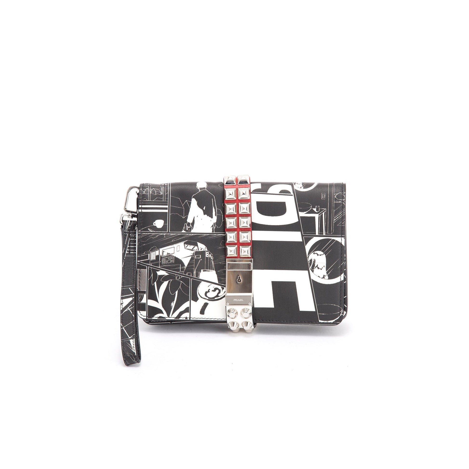 Prada Comic Elektra Wristlet Clutch