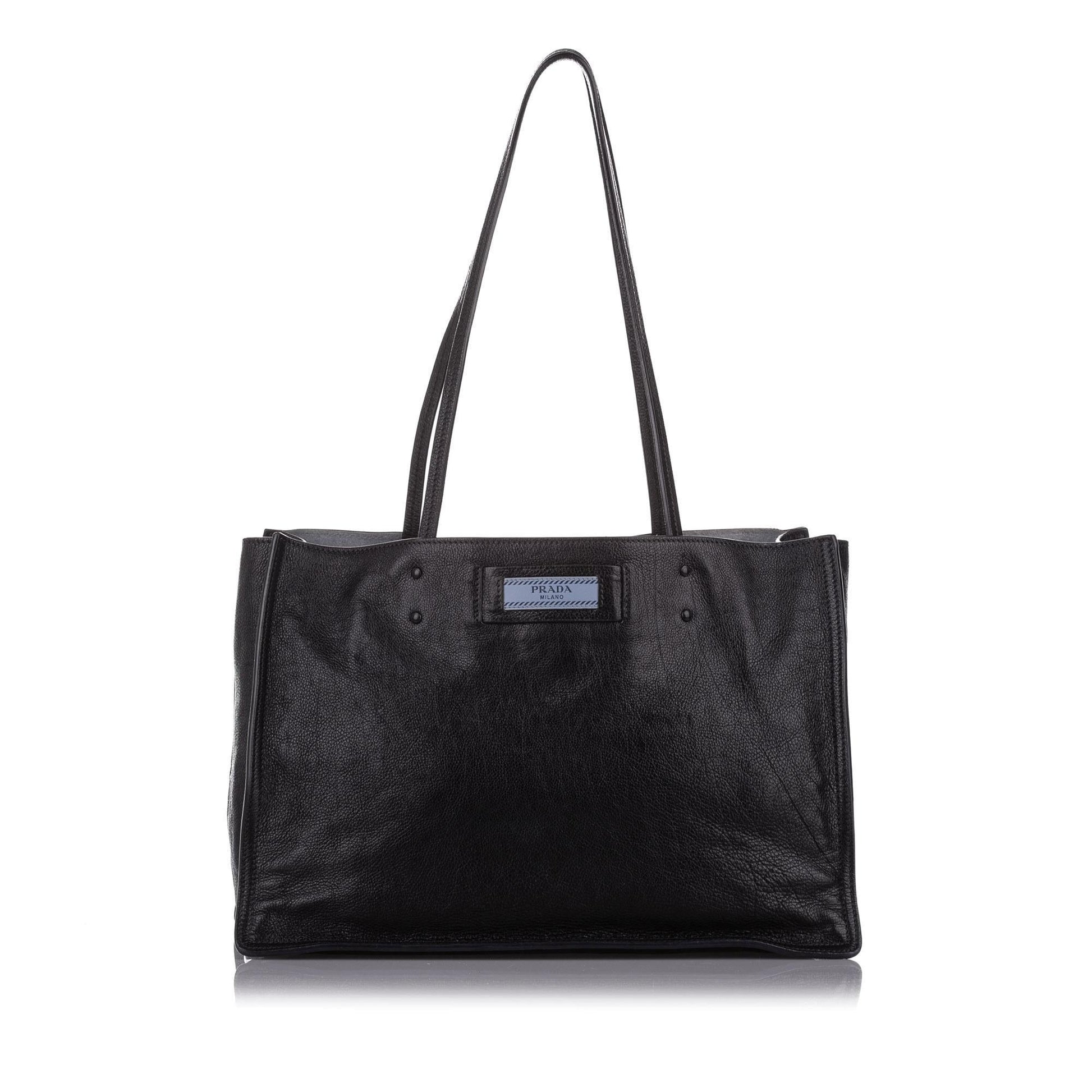 Prada Etiquette Leather Tote Bag ( )