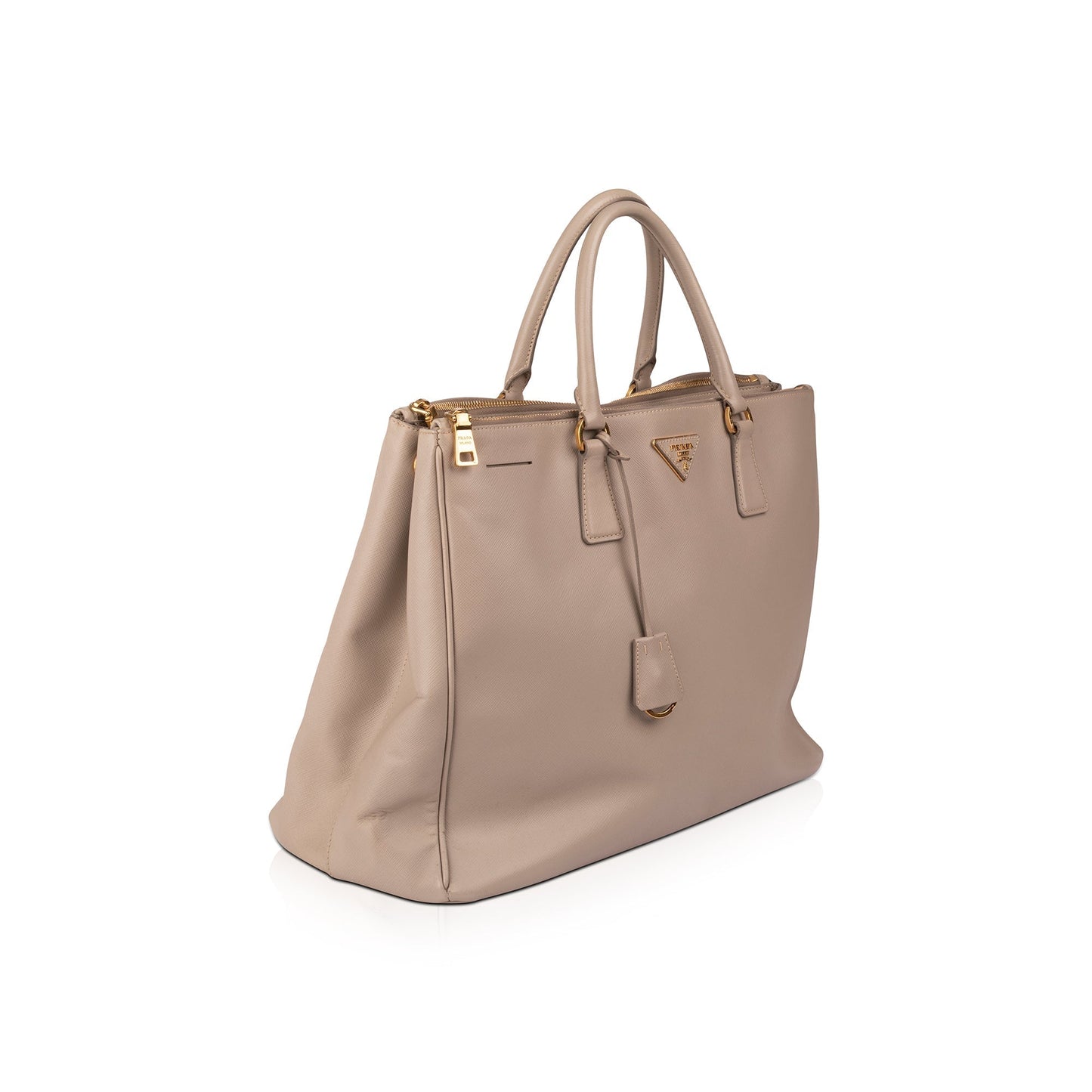 Prada Extra Large Saffiano Lux Galleria Double ZIp Tote